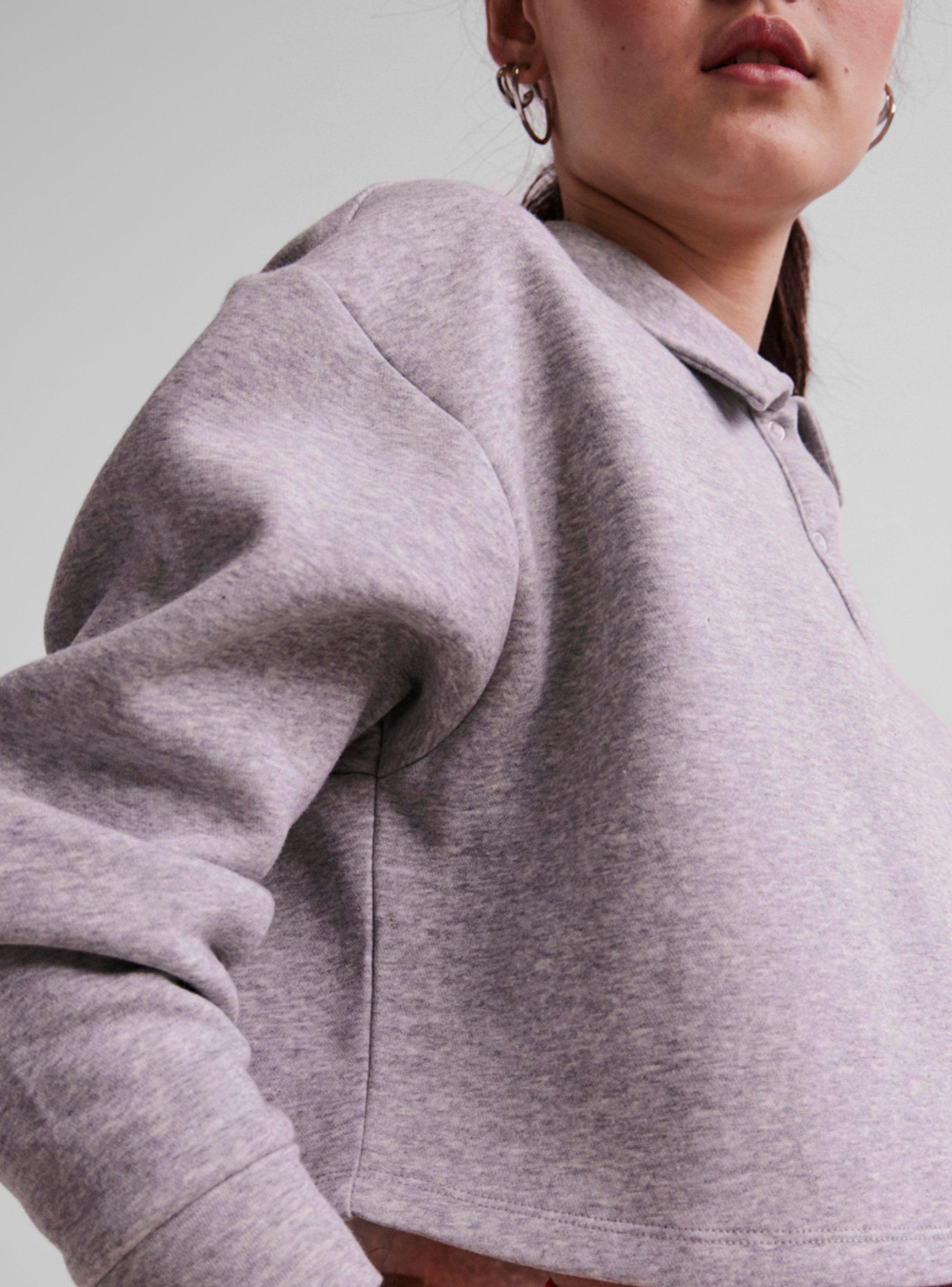 Polera Gris Claro Manga Larga-2