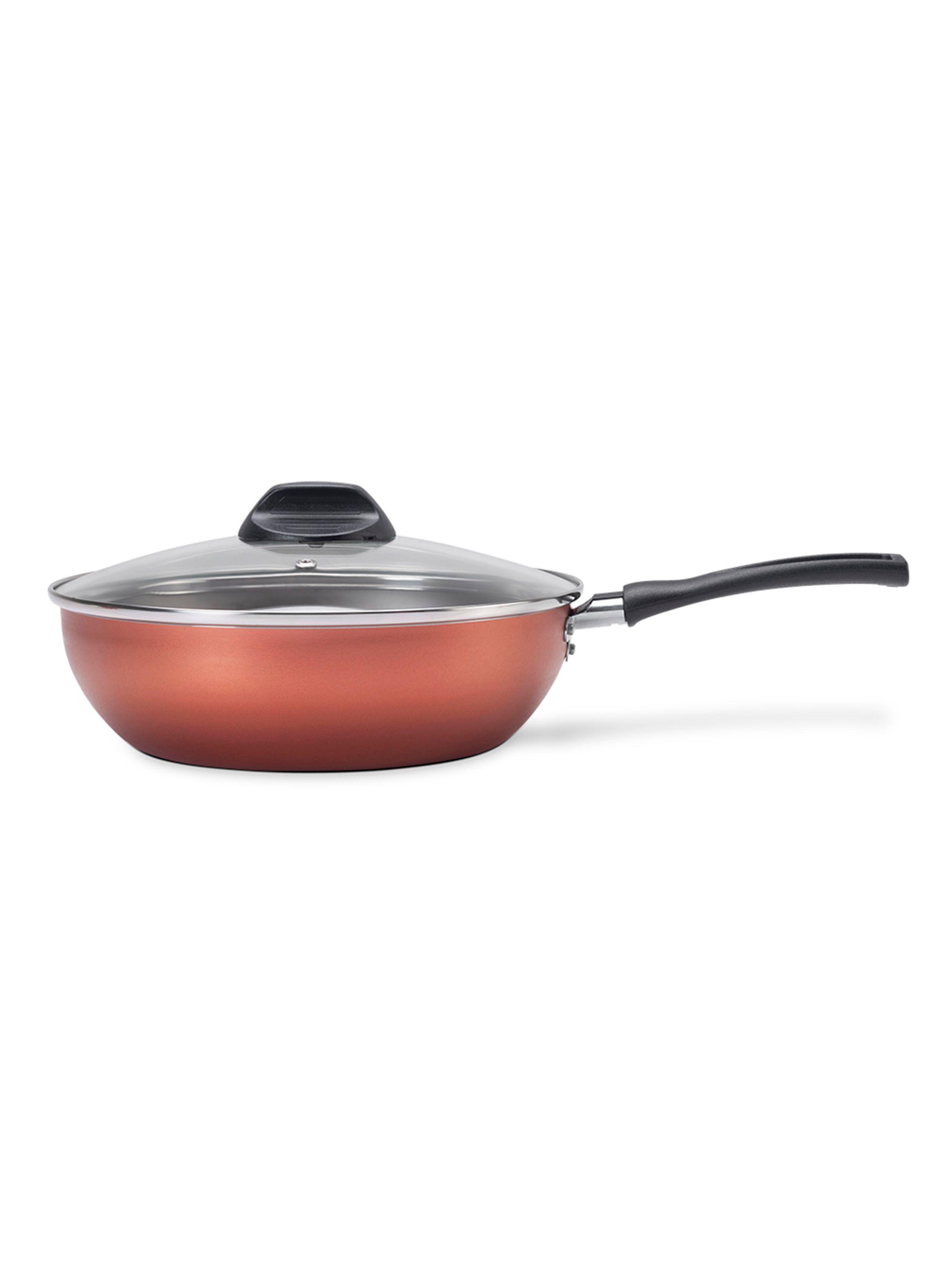 Wok con Tapa 28 cm 4.1 Litros Cobre-0