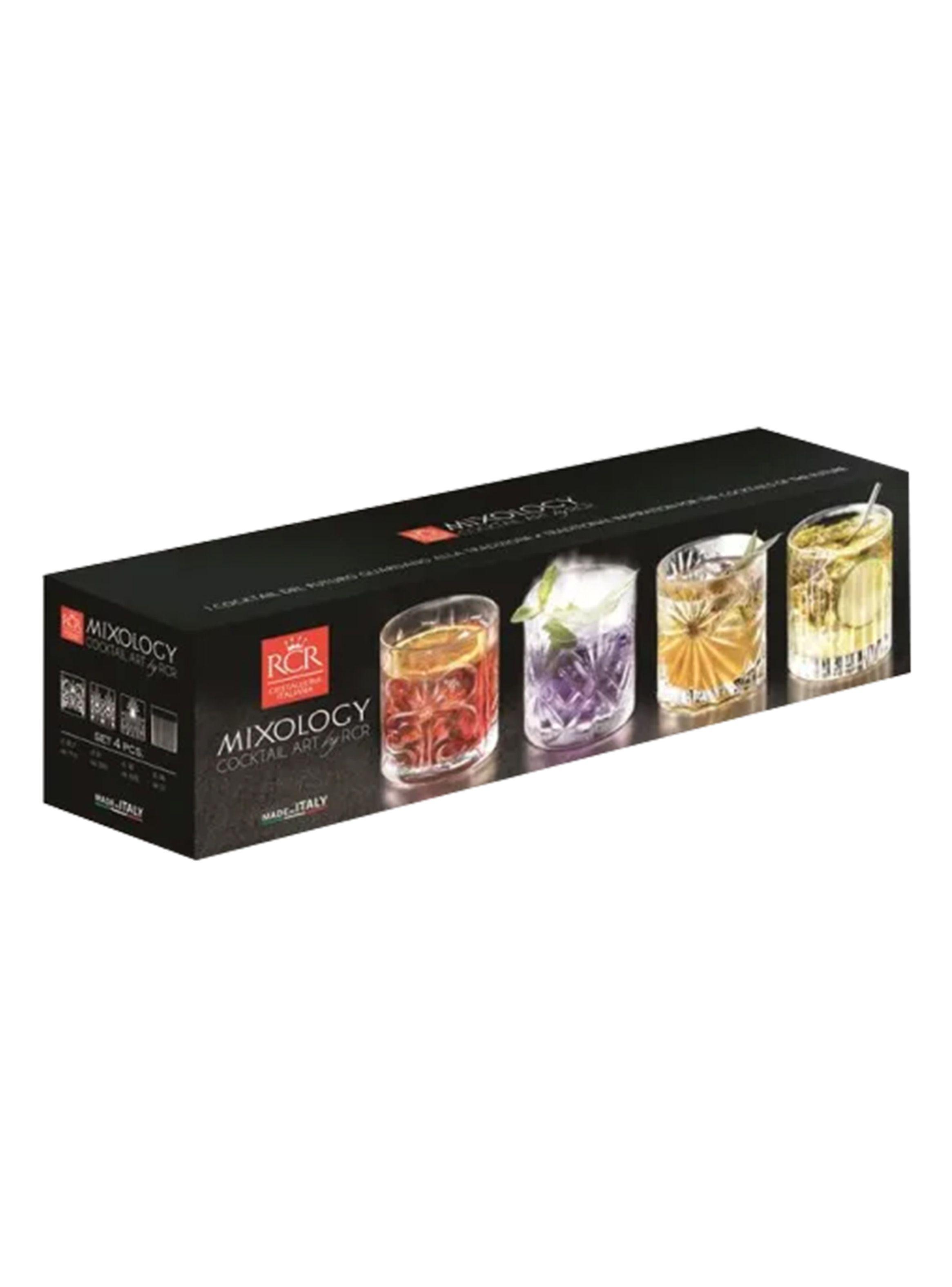 Set 4 Vasos Bajos Cristal Italiano-2