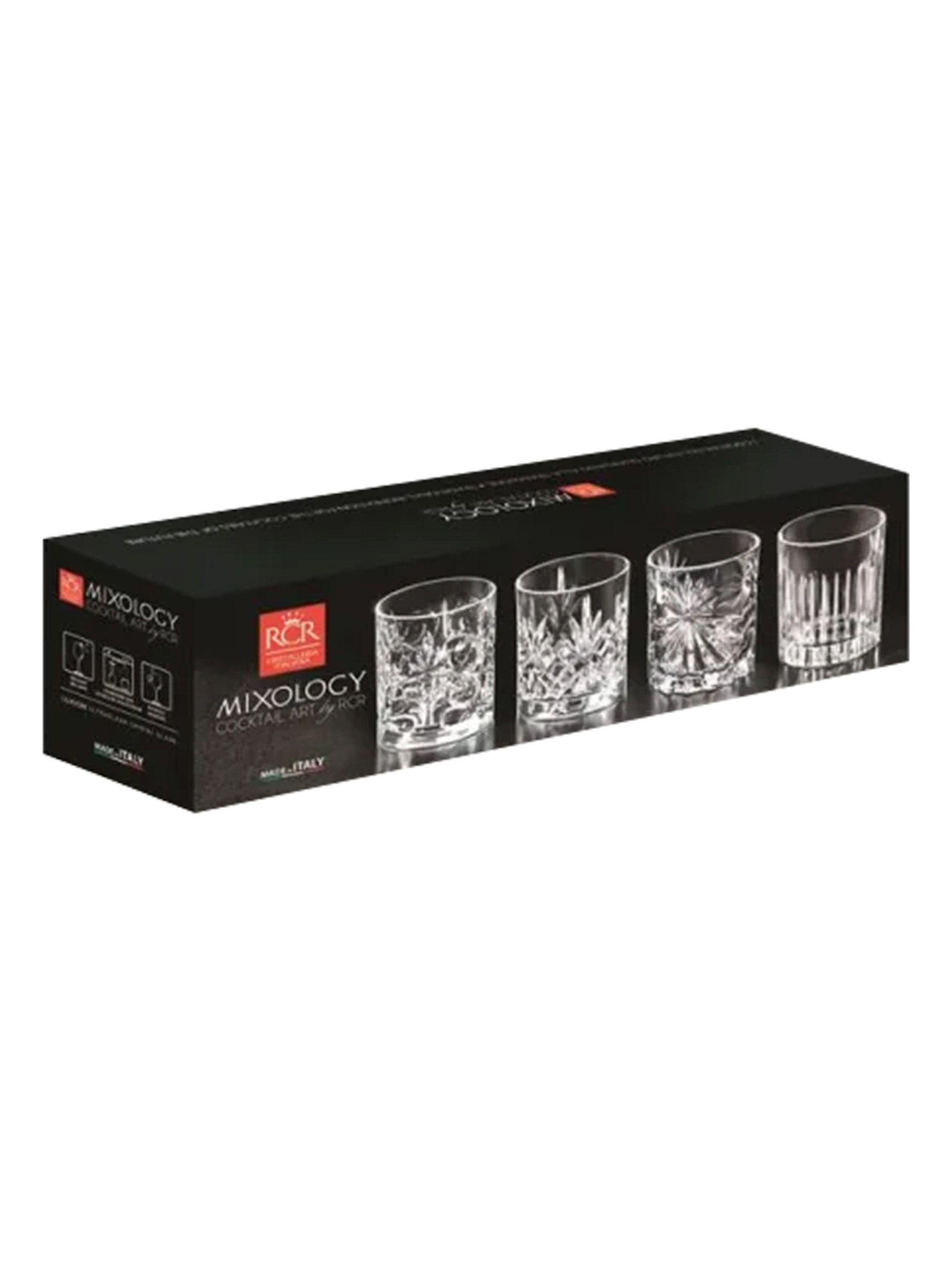 Set 4 Vasos Bajos Cristal Italiano-1