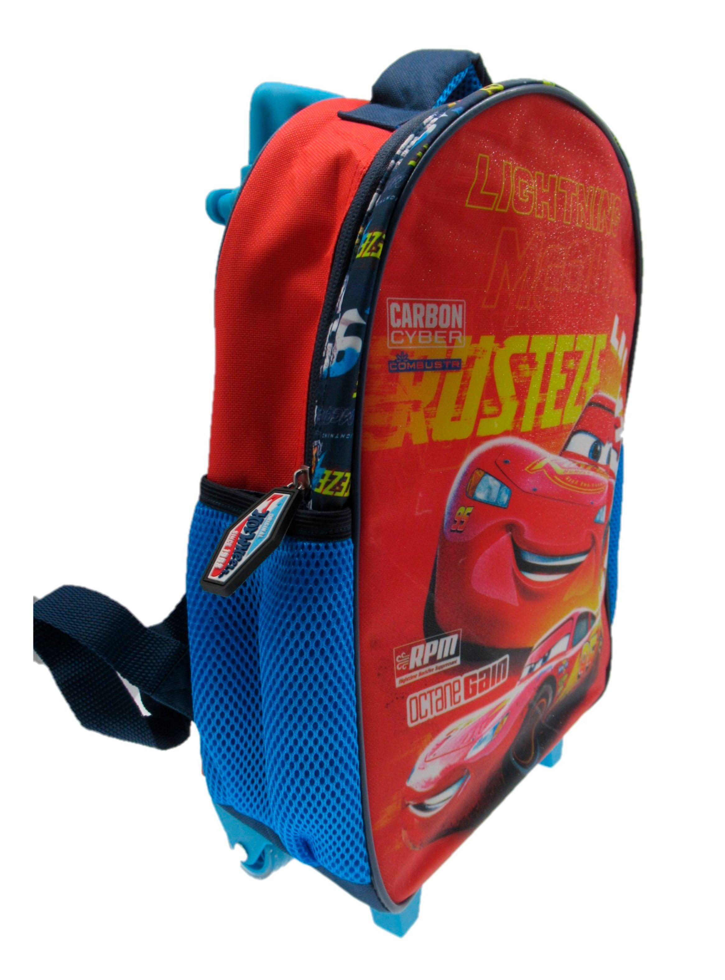 Mochila Escolar Cars con Ruedas y Cierre-2