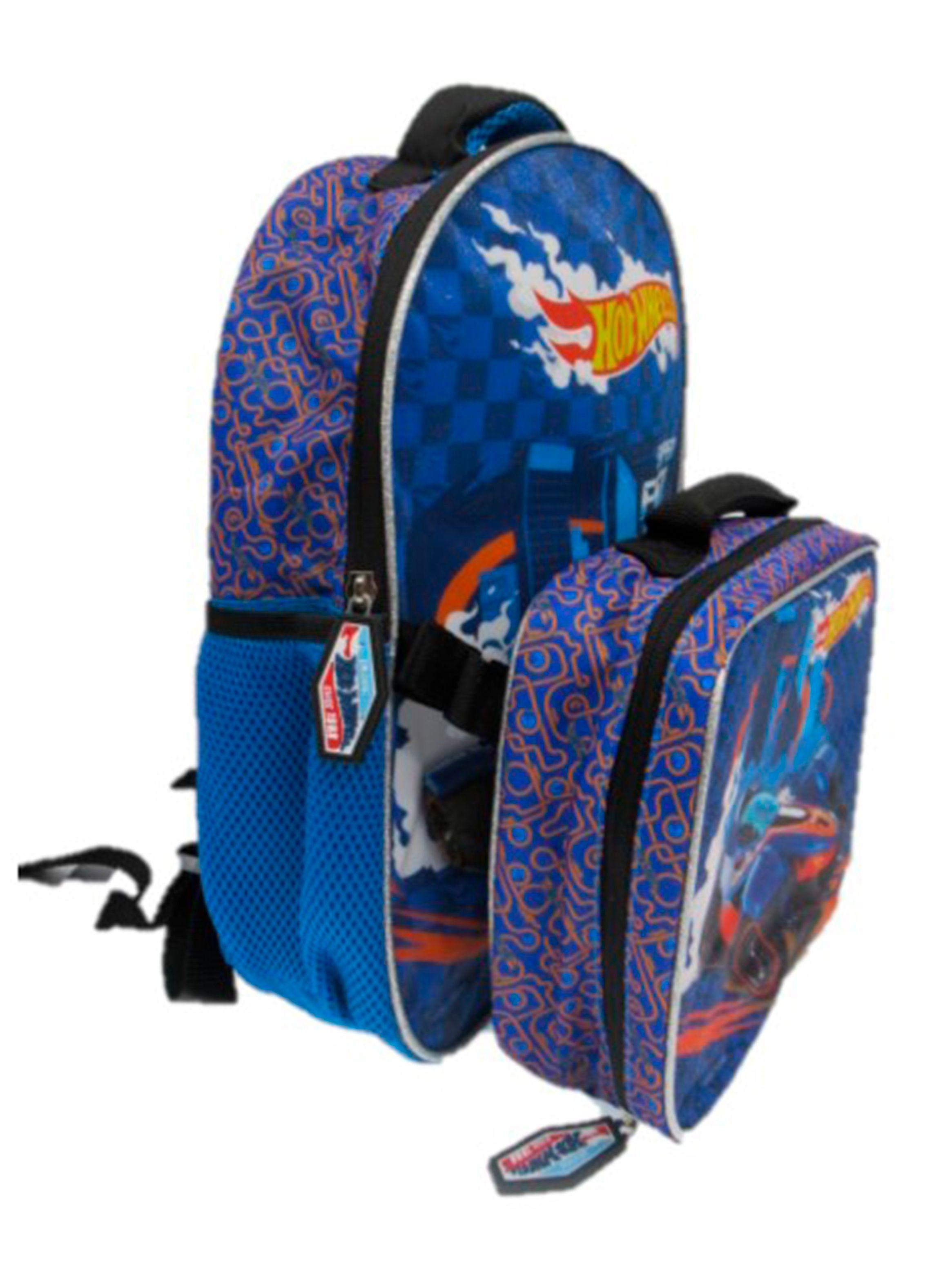 Mochila Hot Wheels con Lonchera-2