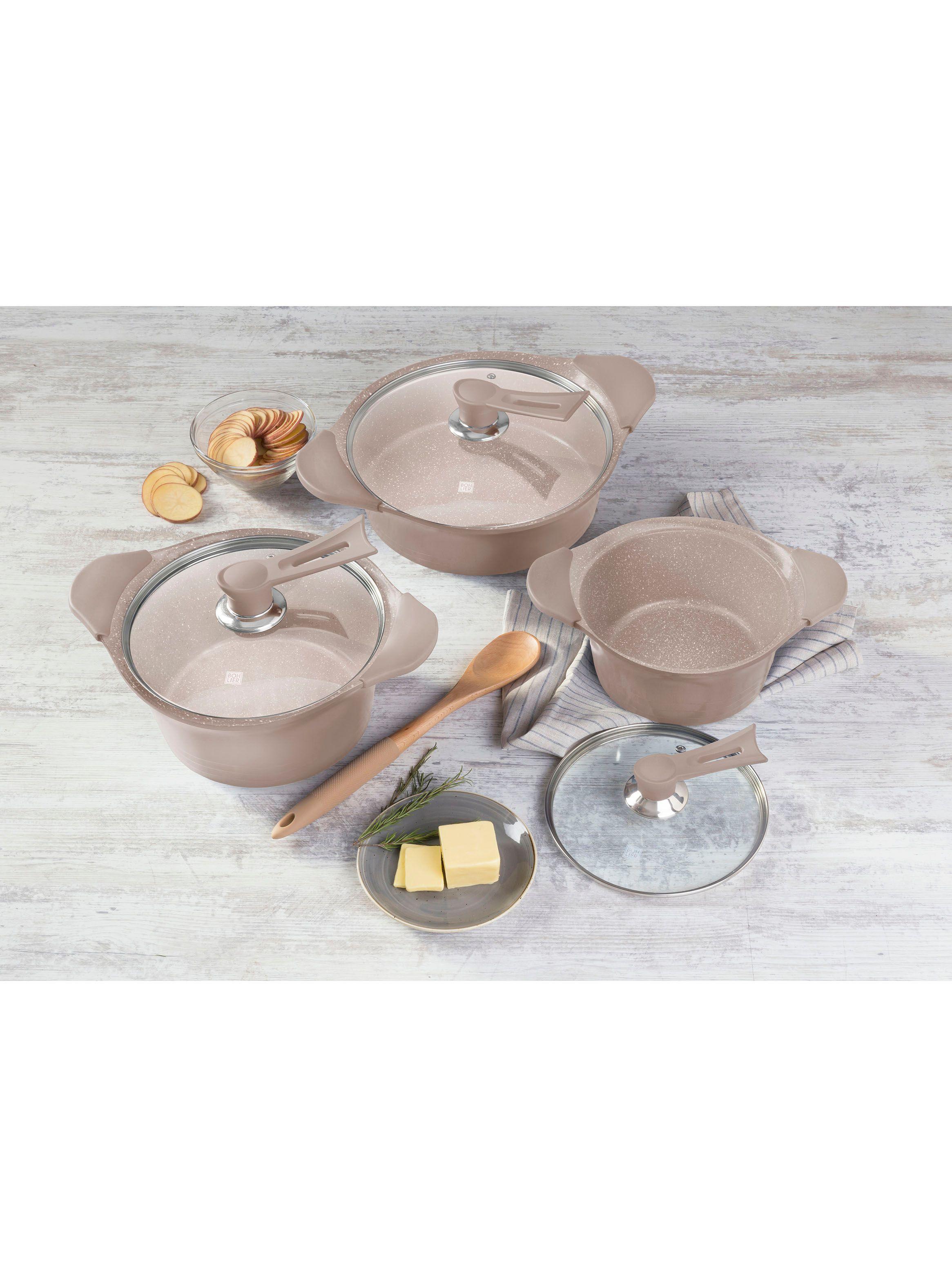 Batería de Cocina 6 Piezas Beige-3