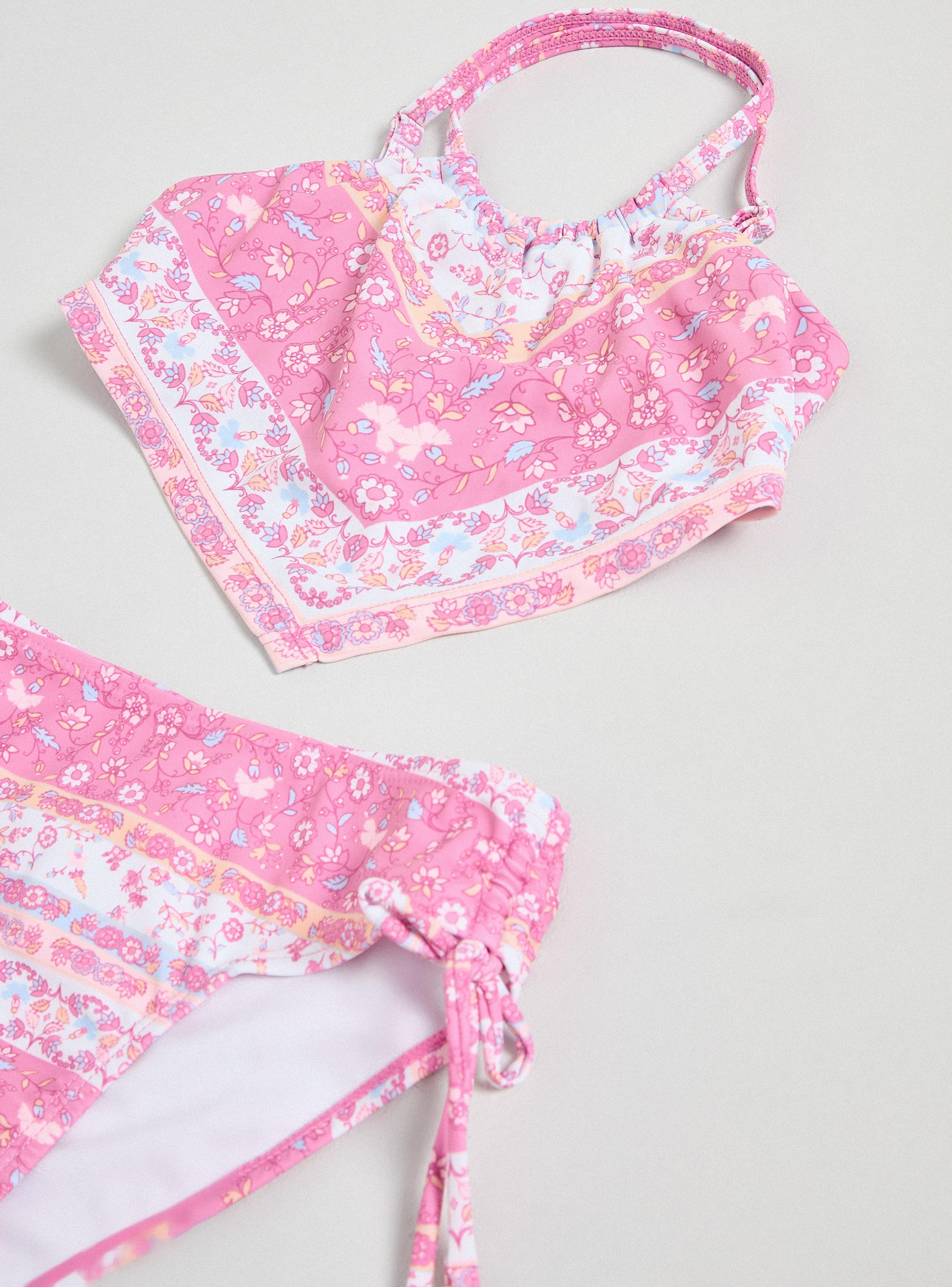 Traje de Baño Bikini Estampado Estilo Pañuelo-2