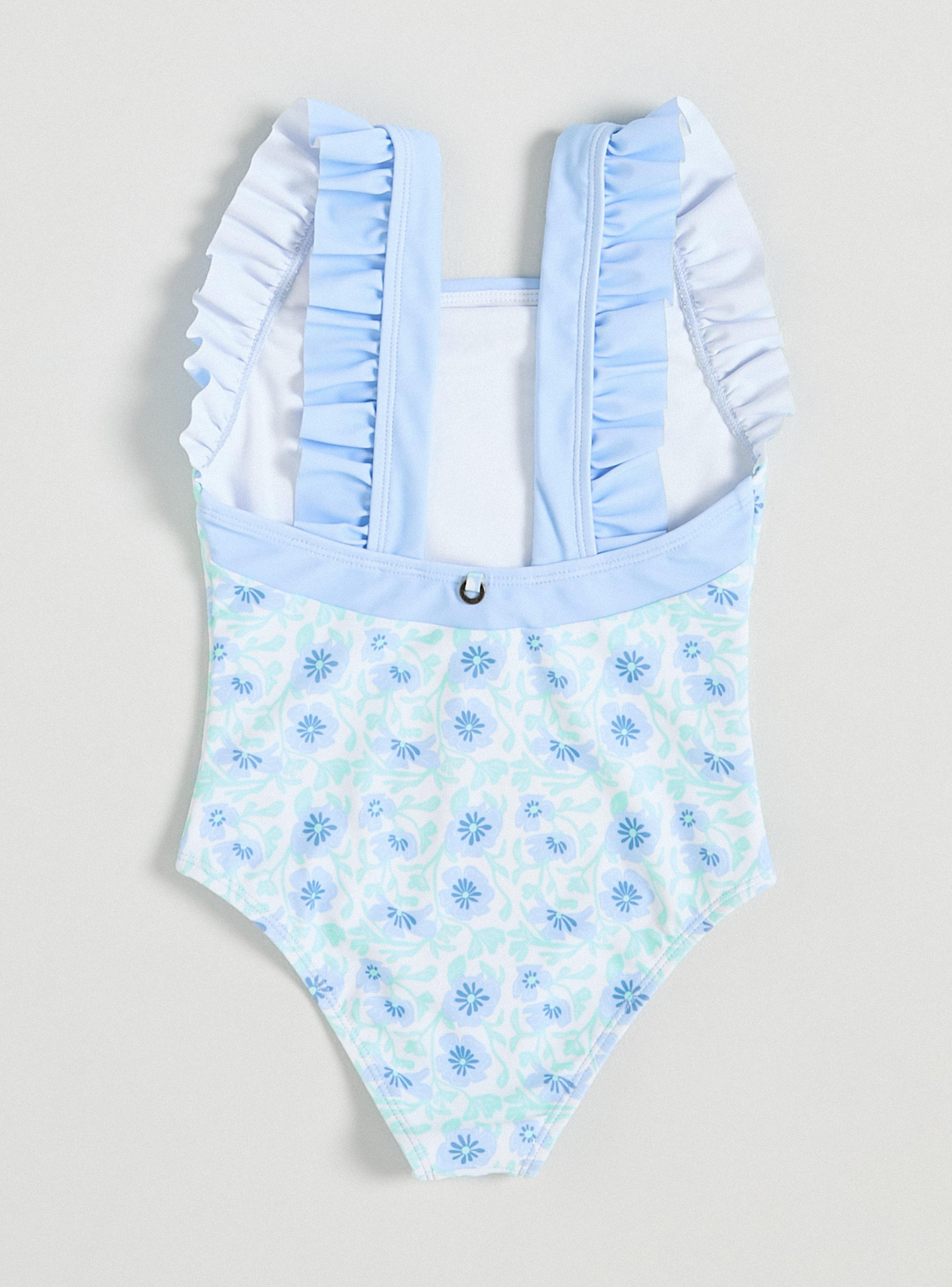 Traje de Baño Enterito Color Block Print Floral-3