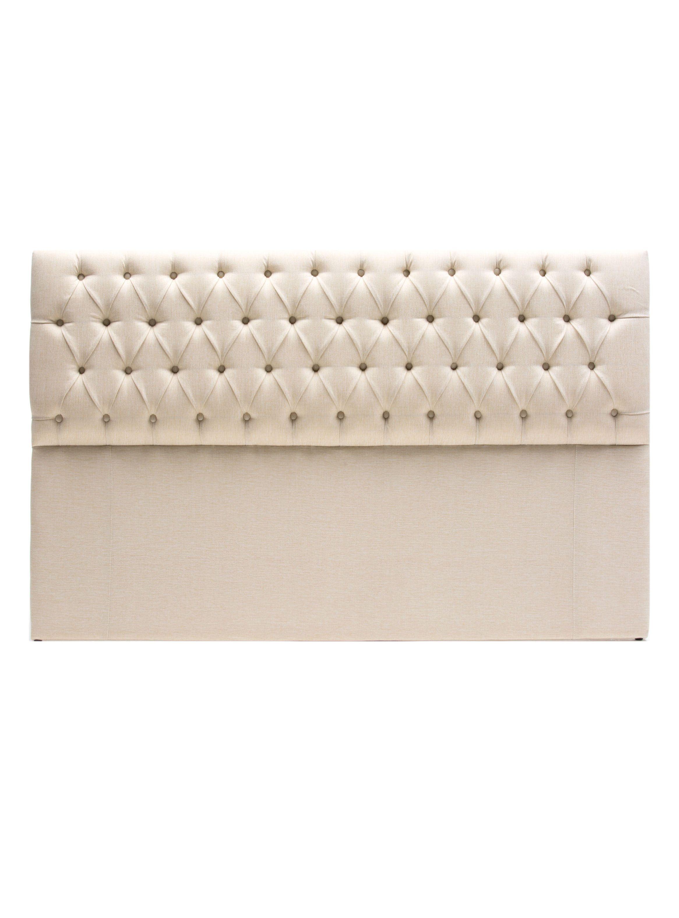 Respaldo Capitoné Chic 2 Plazas Tela Beige-0