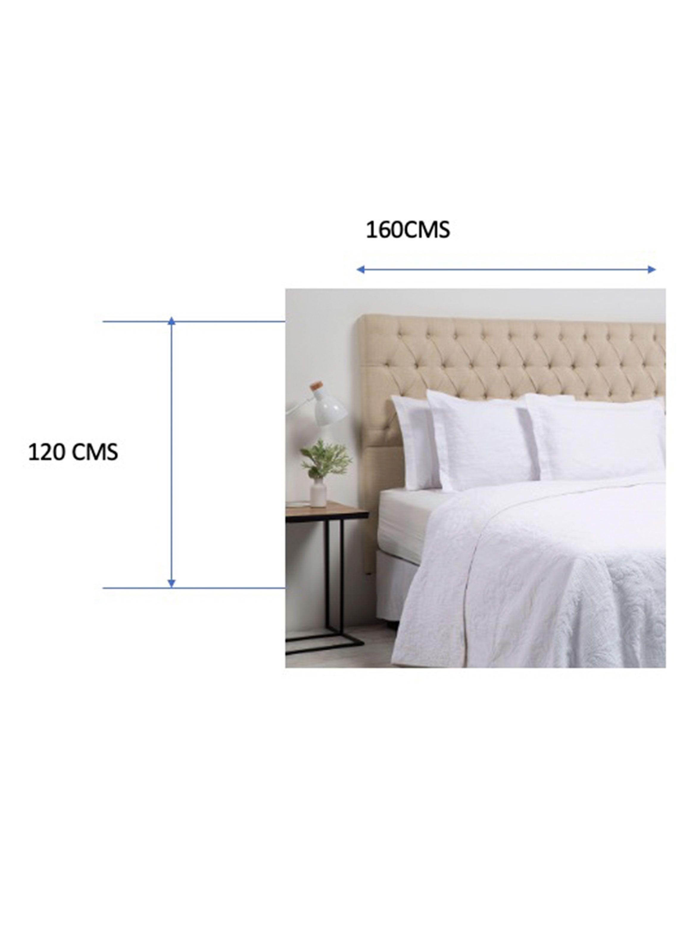 Respaldo Capitoné Chic 2 Plazas Tela Beige-1