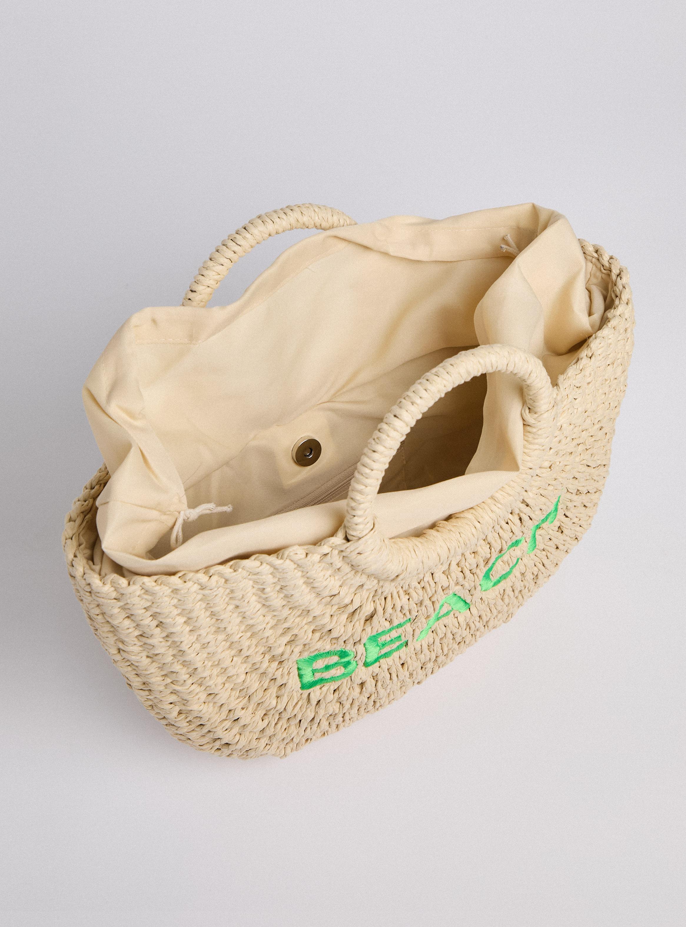 Cartera de Mano Tipo Canasto Playero-5