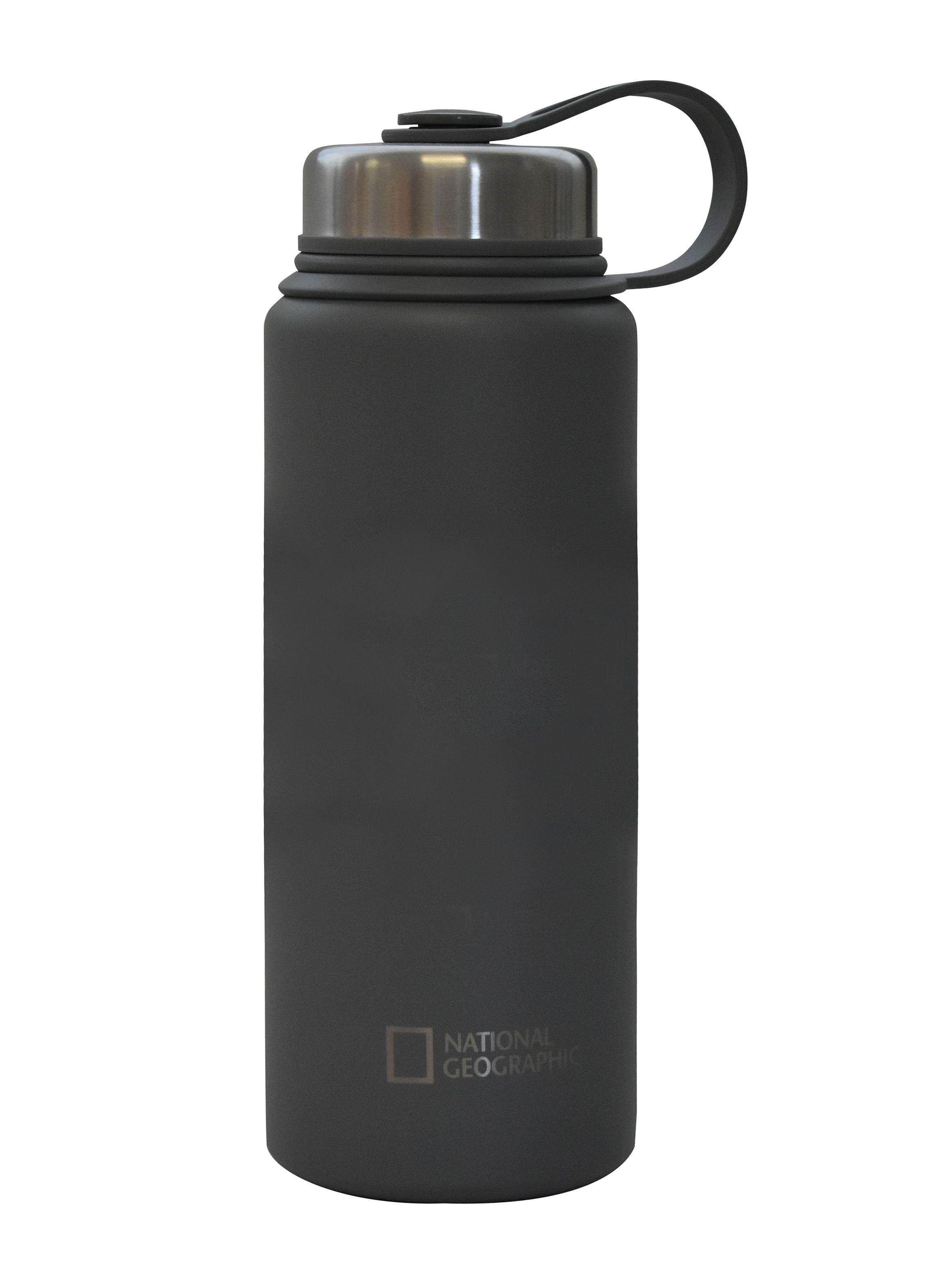Botella National Geographic con Tapa Metálica 900ml Gris-1
