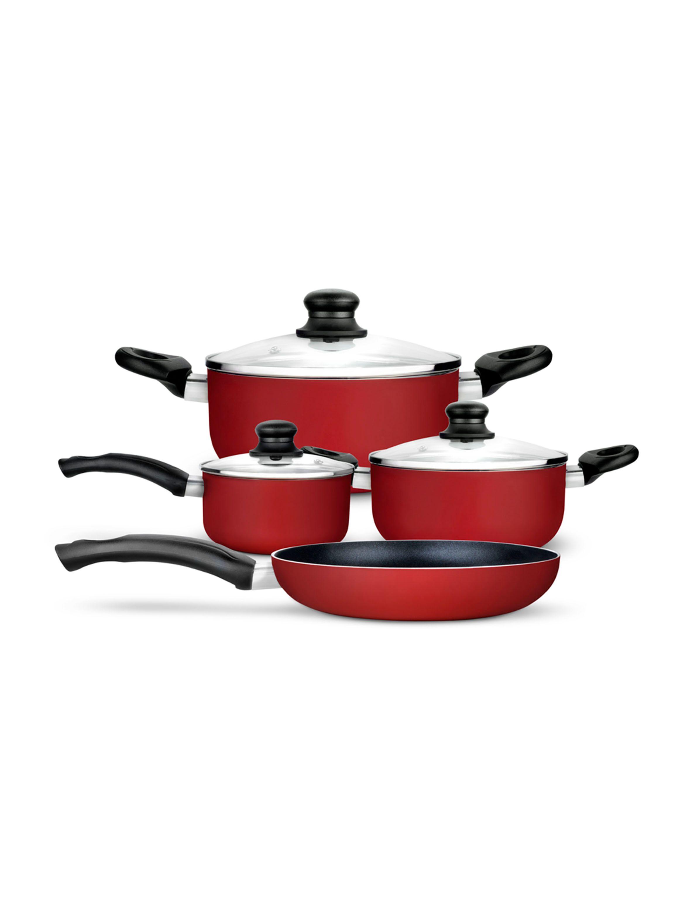 Batería de Cocina Firenze 7 Piezas Rojo-0