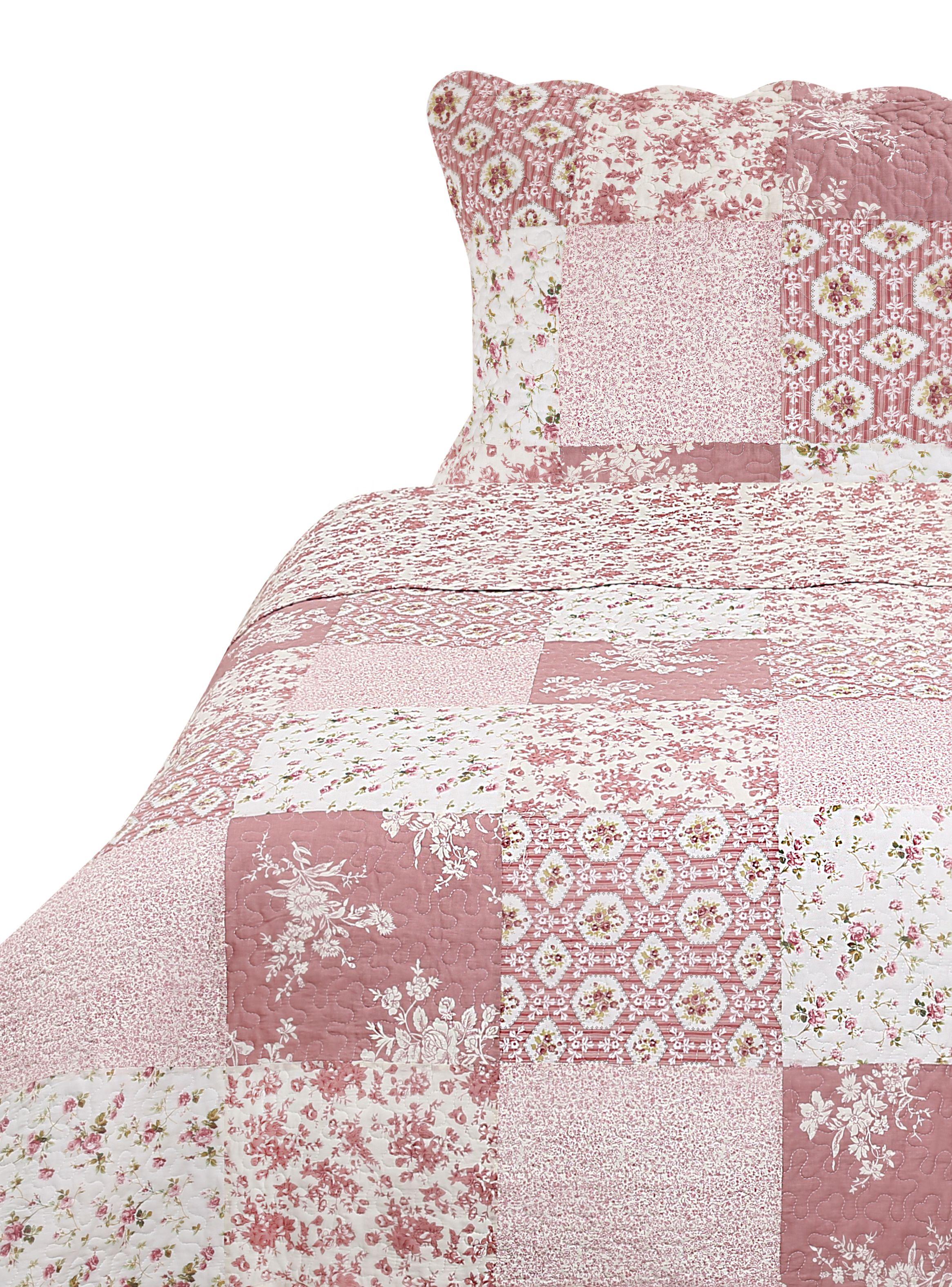 Quilt 1.5 Plazas Patch Romántico-0