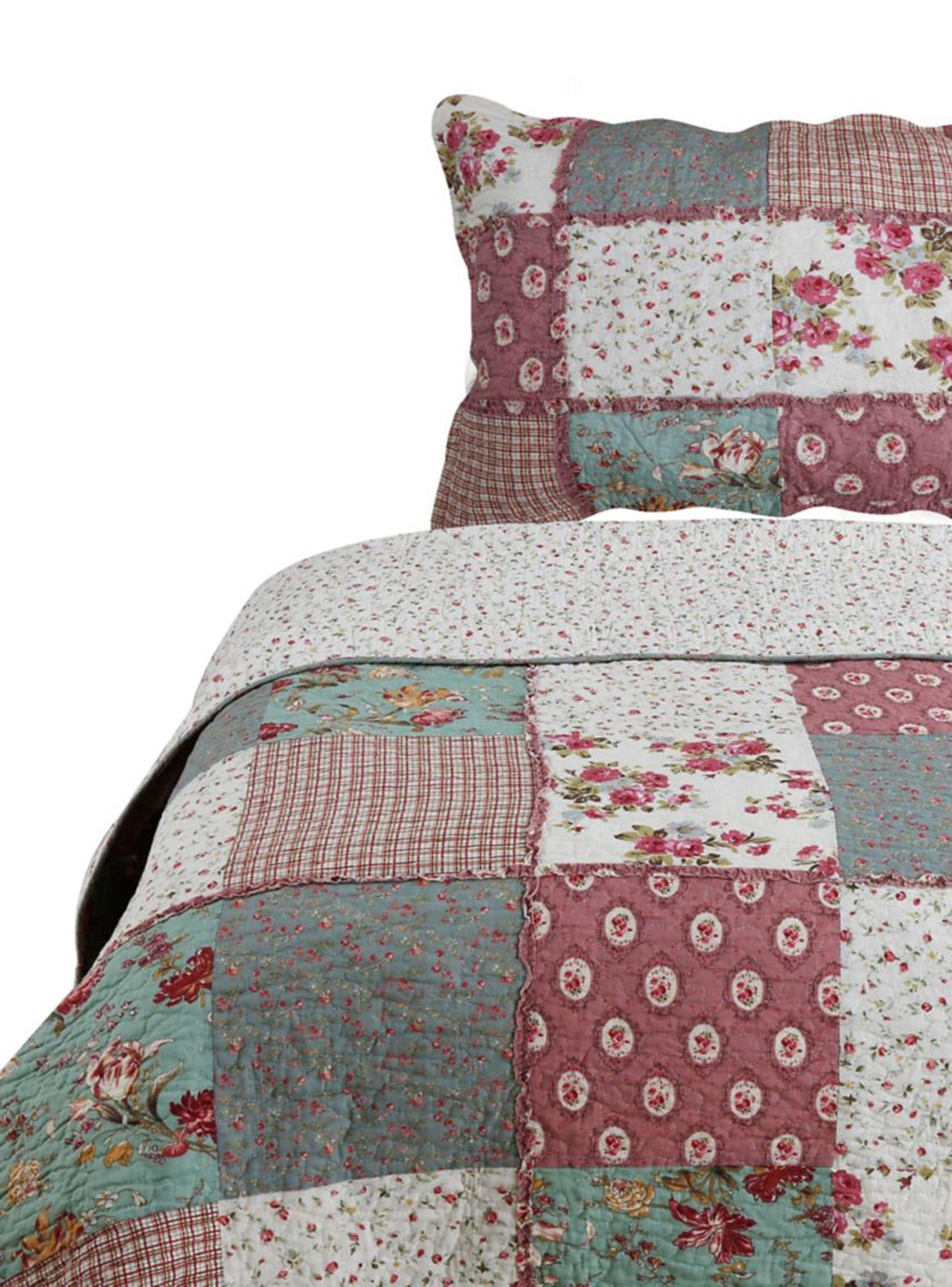 Quilt 1.5 Plazas Patch Romántico-0