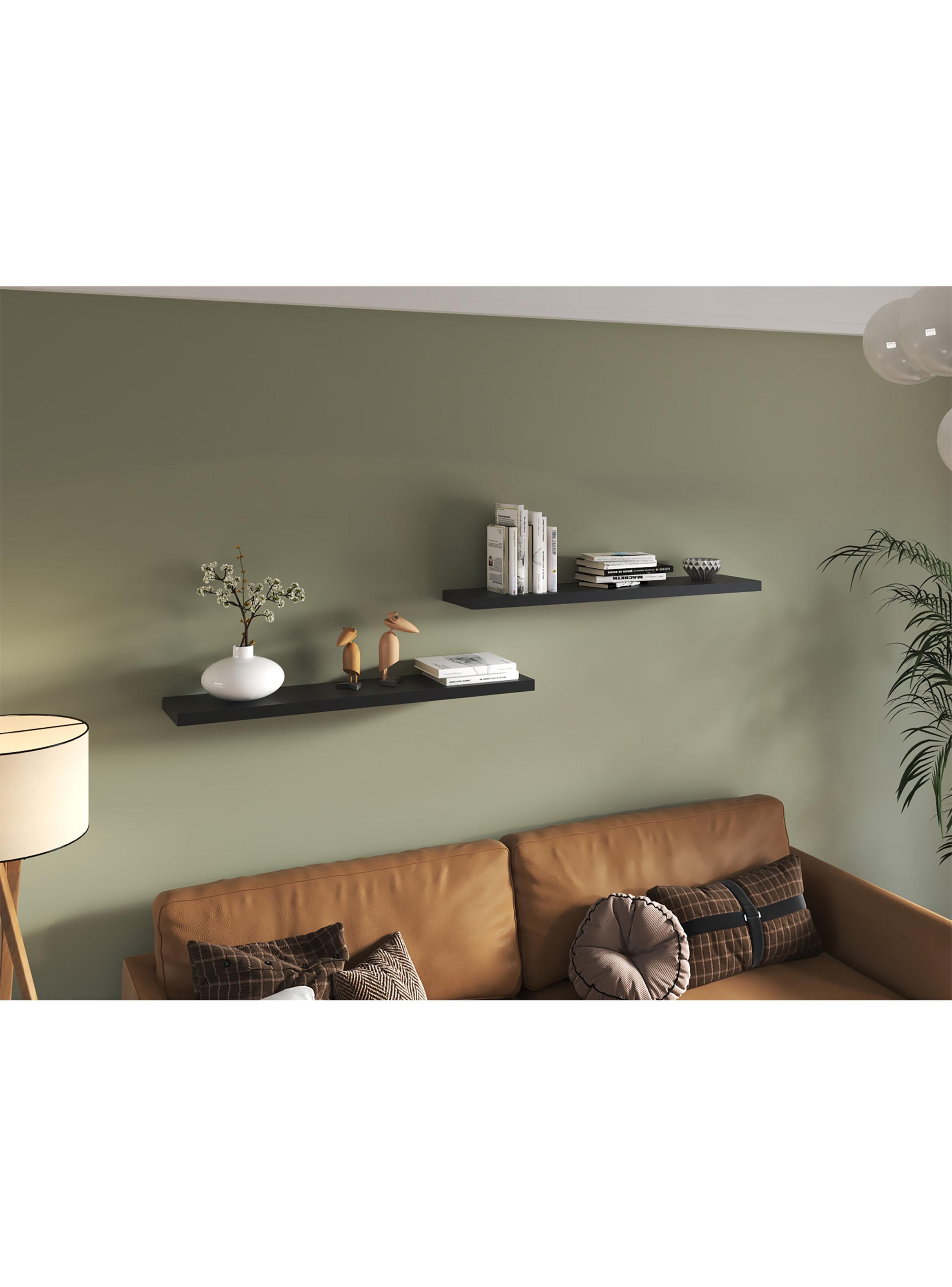 Repisa Flotante Wall 120x25x3.8 cm Wengue 1 Unidad-5