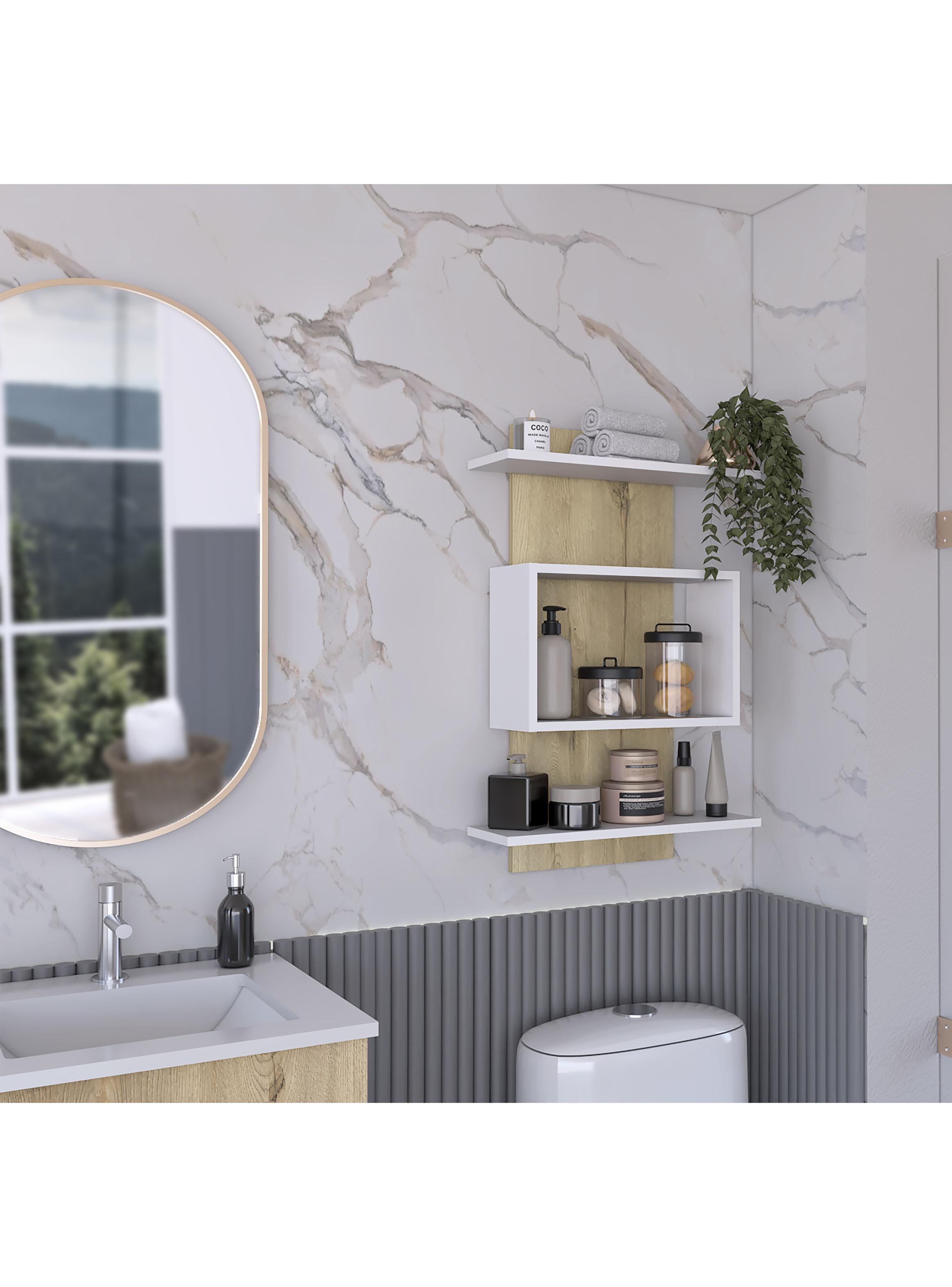 Mueble Organizador Baño Massana Duna y Blanco-5