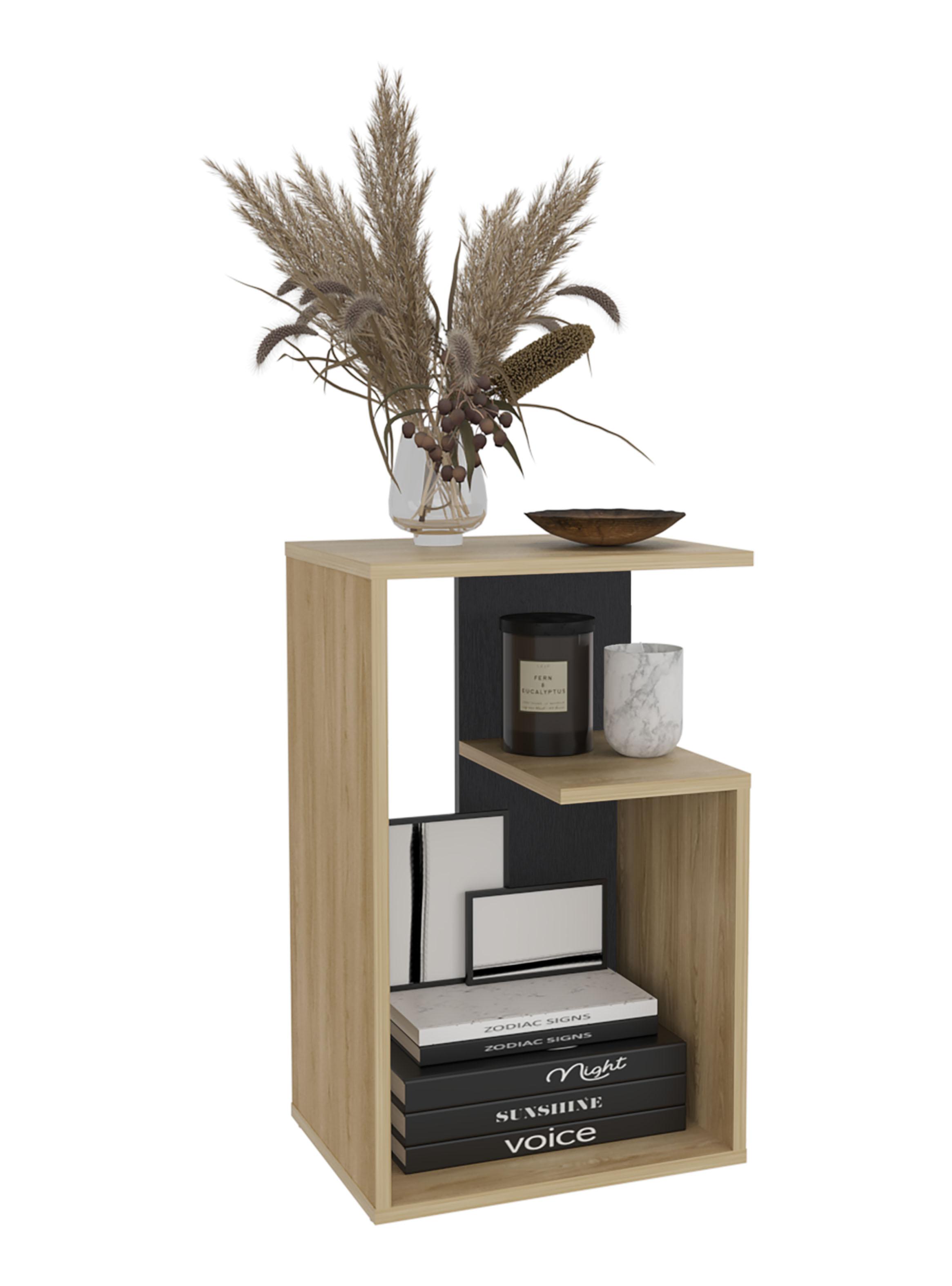 Mesa Lateral Everett 63.4x39.8x30 cm Fresno y Wengue-3