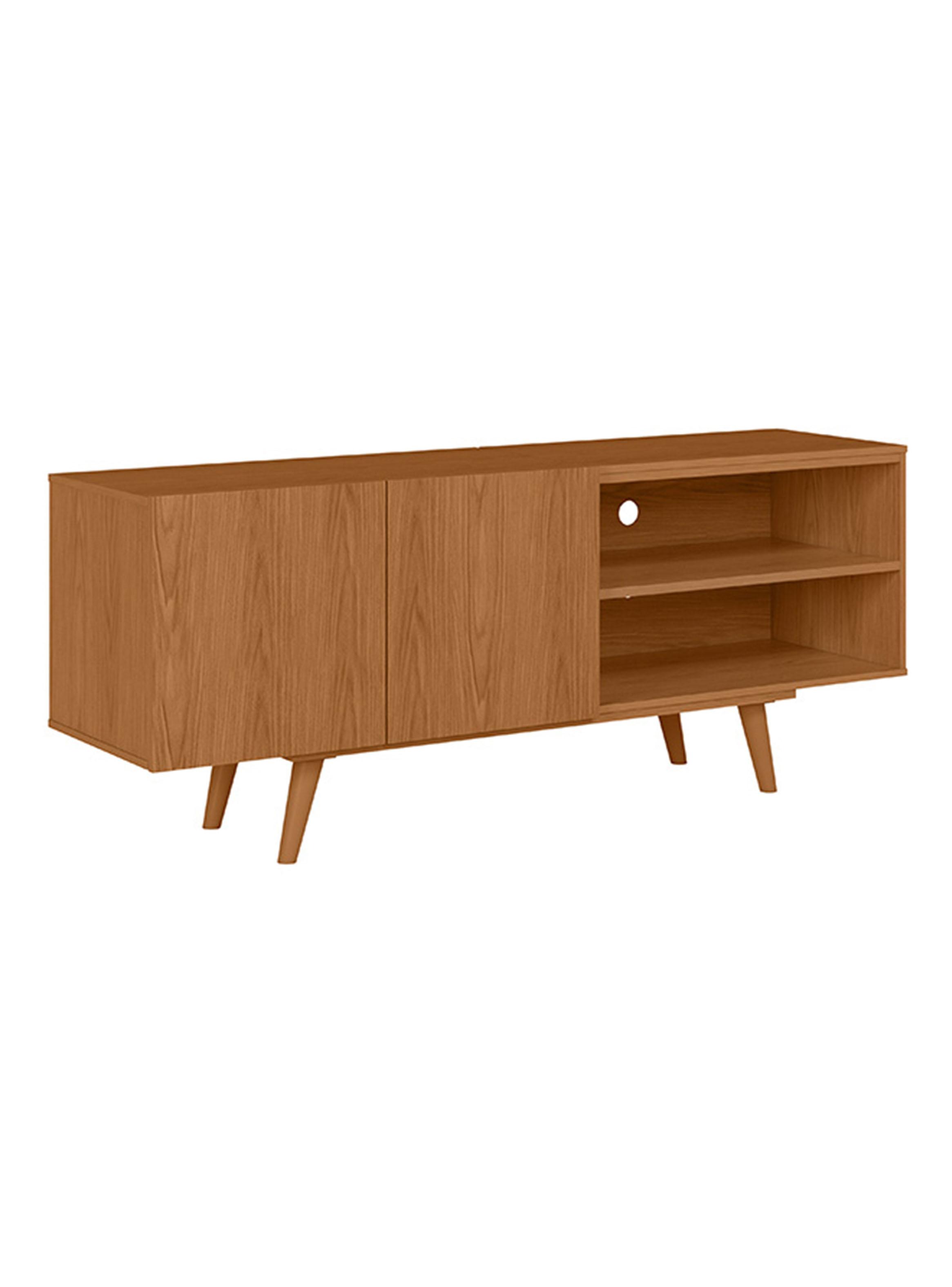 Rack TV Aldan 55" 2 Puertas Café-0