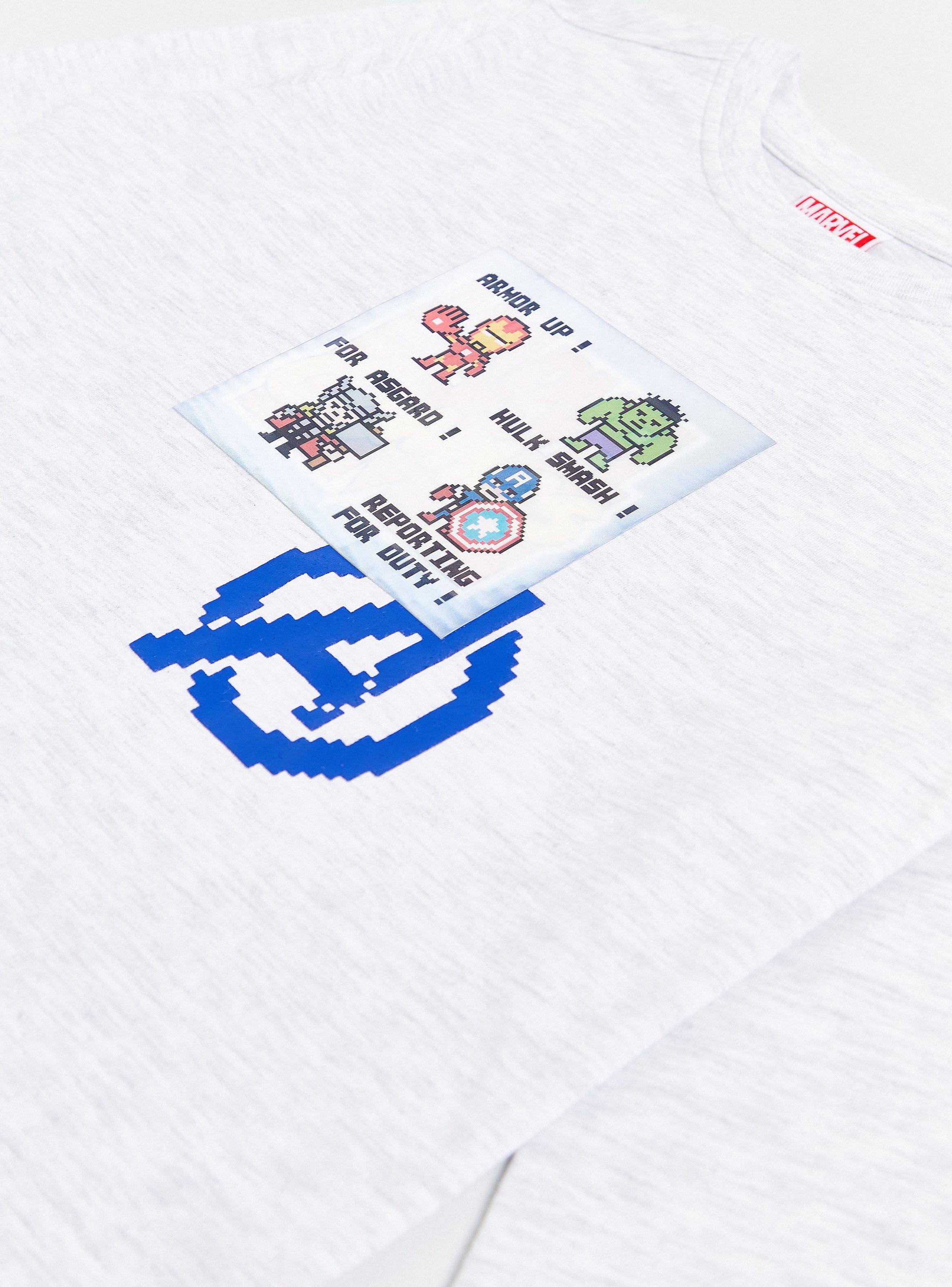 Polera Marvel Aplicación Holográfica-3