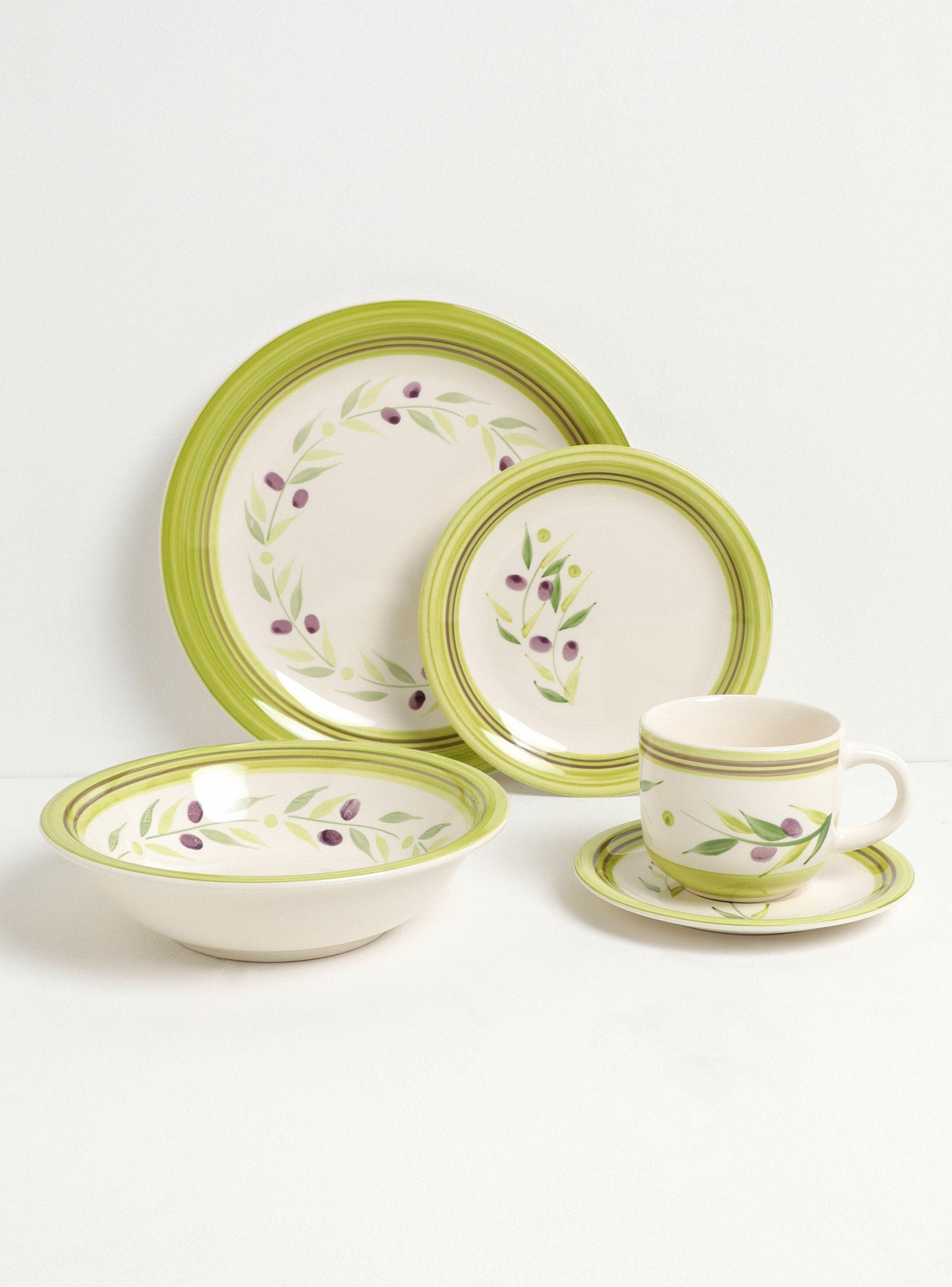Set Vajilla 30 Piezas Oliva Cerámica-0