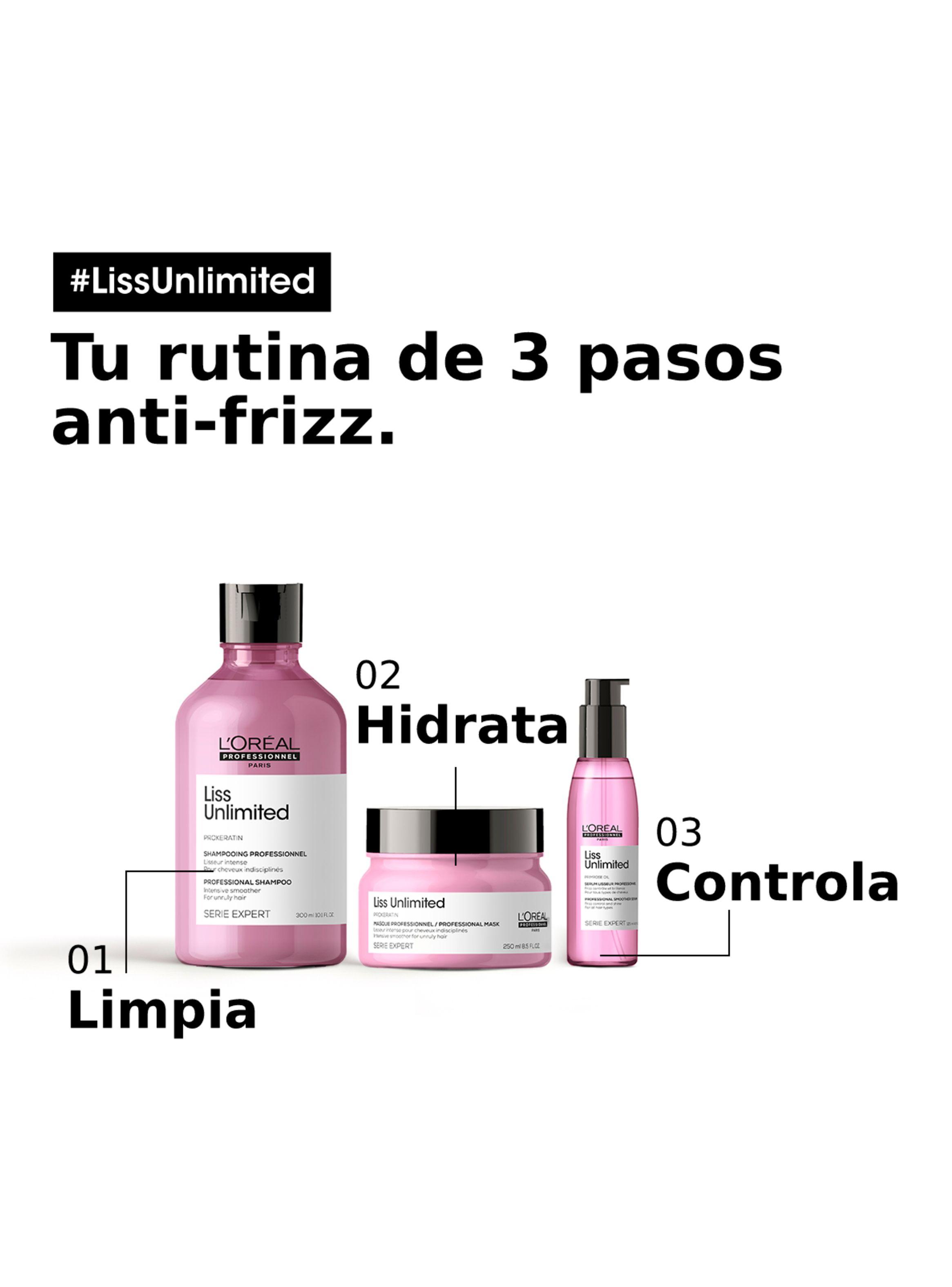 Shampoo Anti-Frizz Cabello Liso Liss Unlimited 300 ml-4