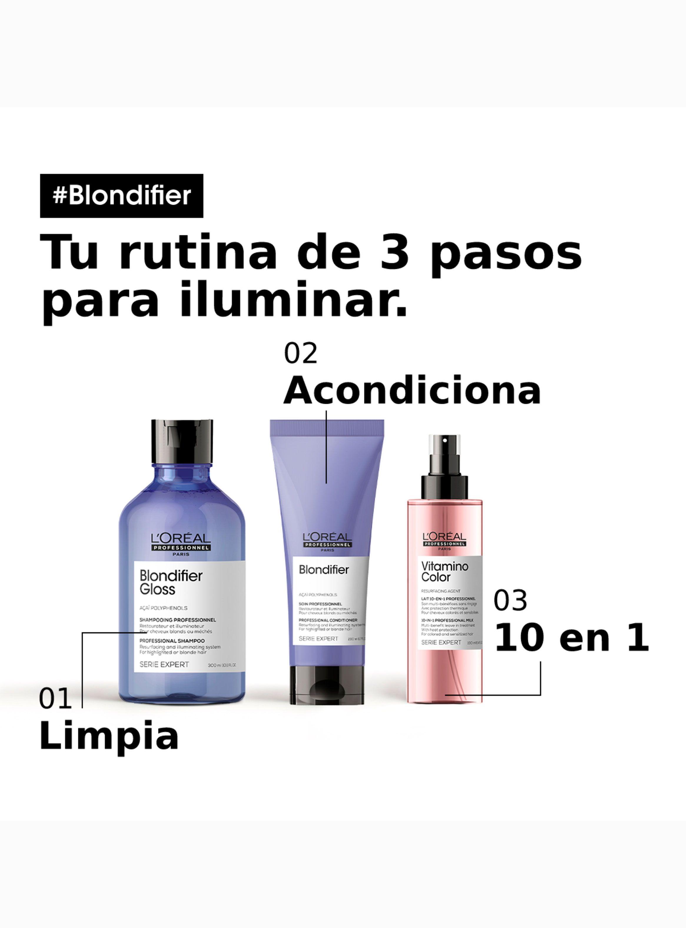 Shampoo Cabello Rubio Blondifier Gloss Serie Expert 500 ml-4