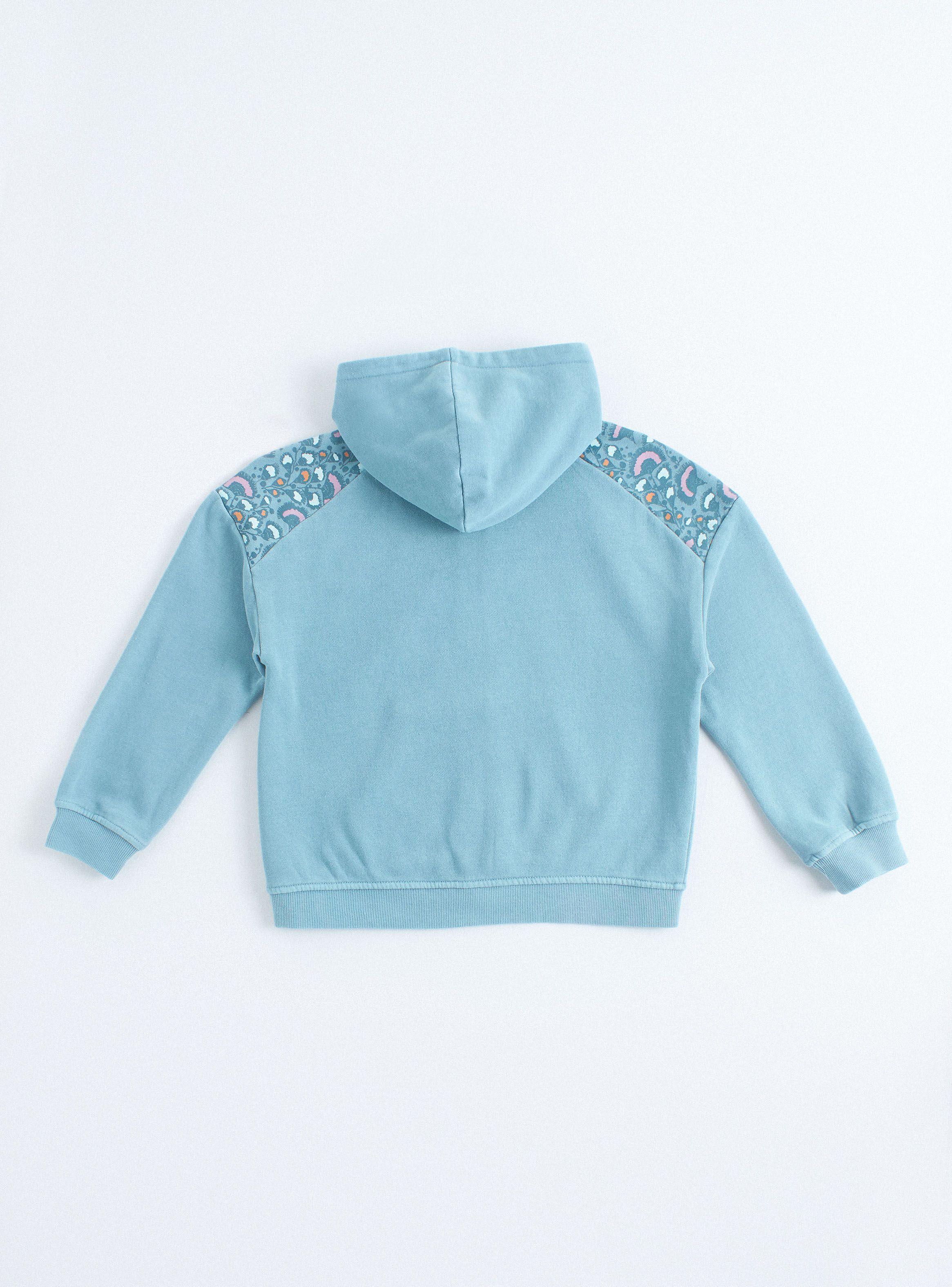 Polerón Gorro Print Bolsillos y Hombros Niña-1