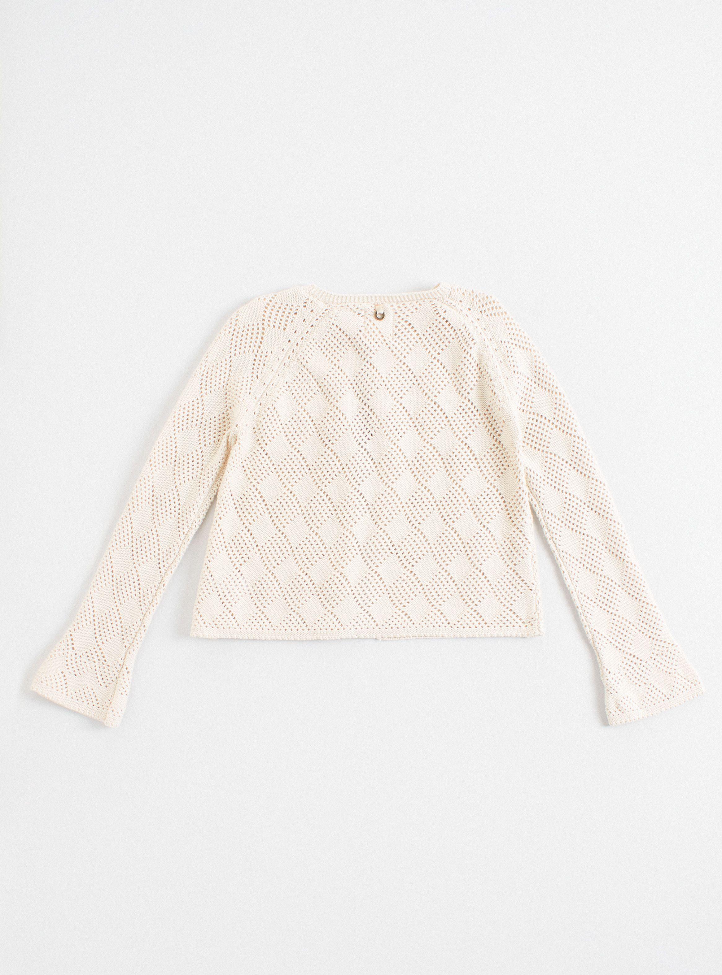 Chaleco Abierto Amarre y Pompon Niña-1