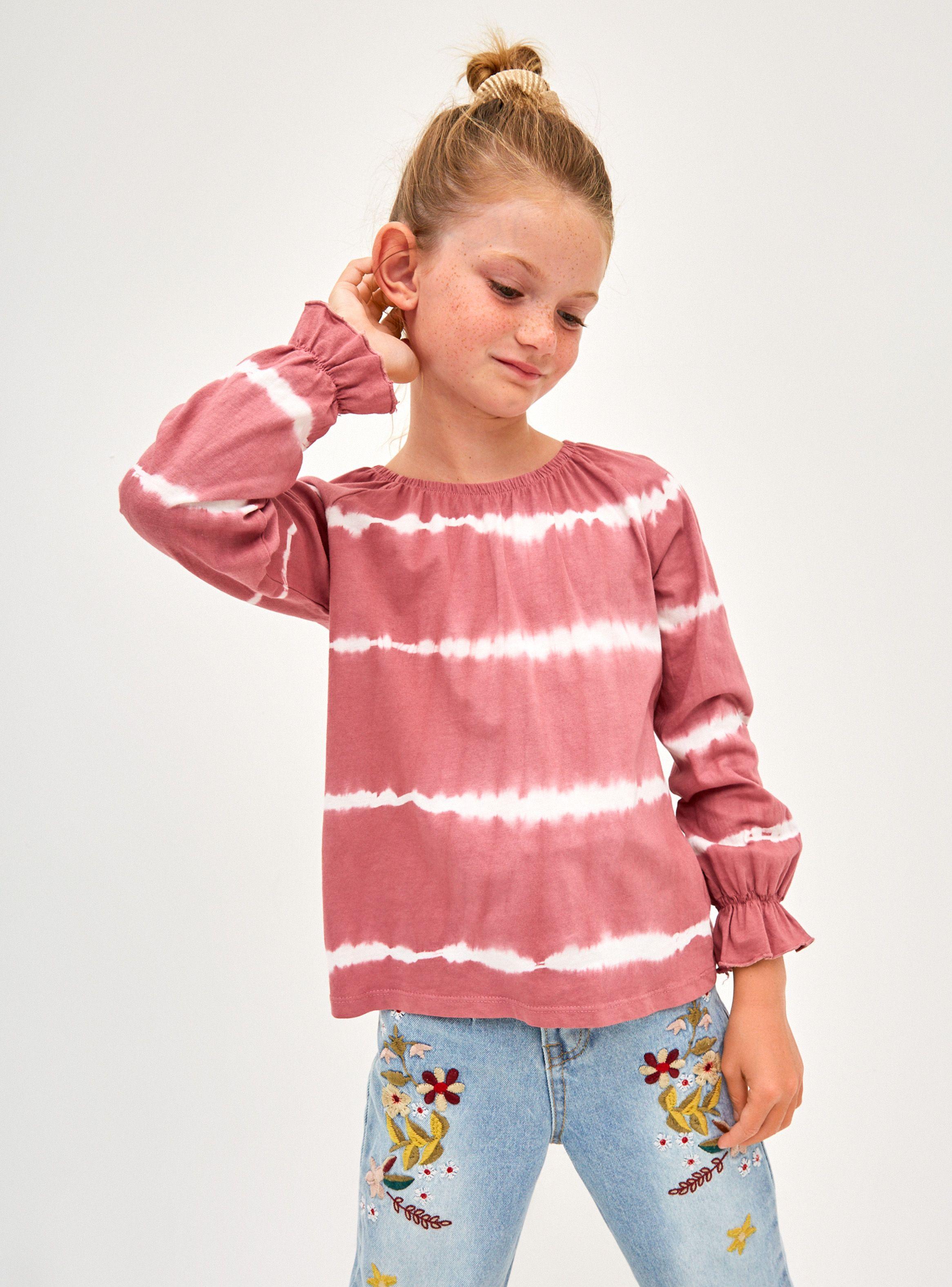 Polera Dip Dye Elastico en Muñeca Niña-0