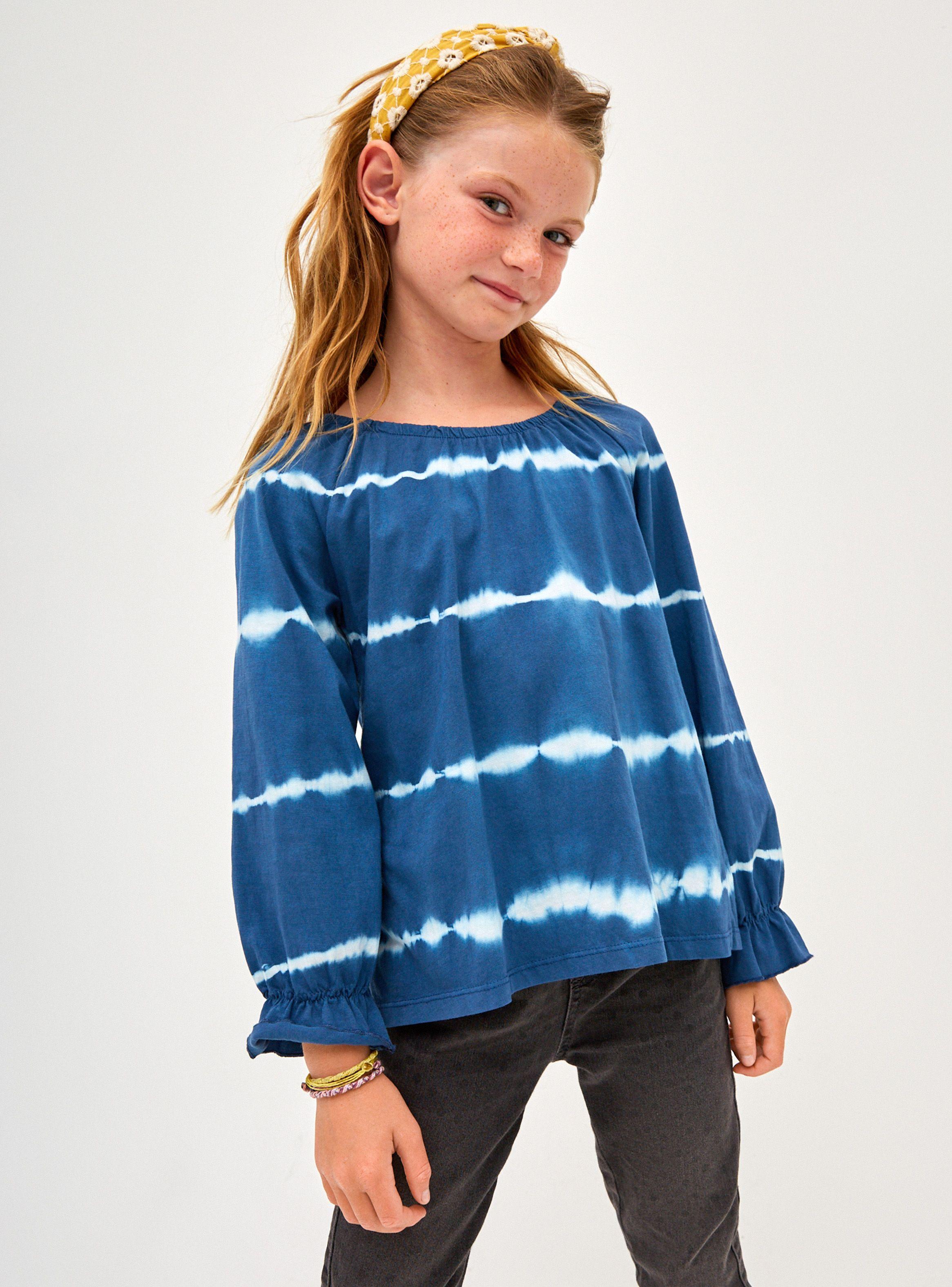 Polera Dip Dye Elastico en Muñeca Niña-0