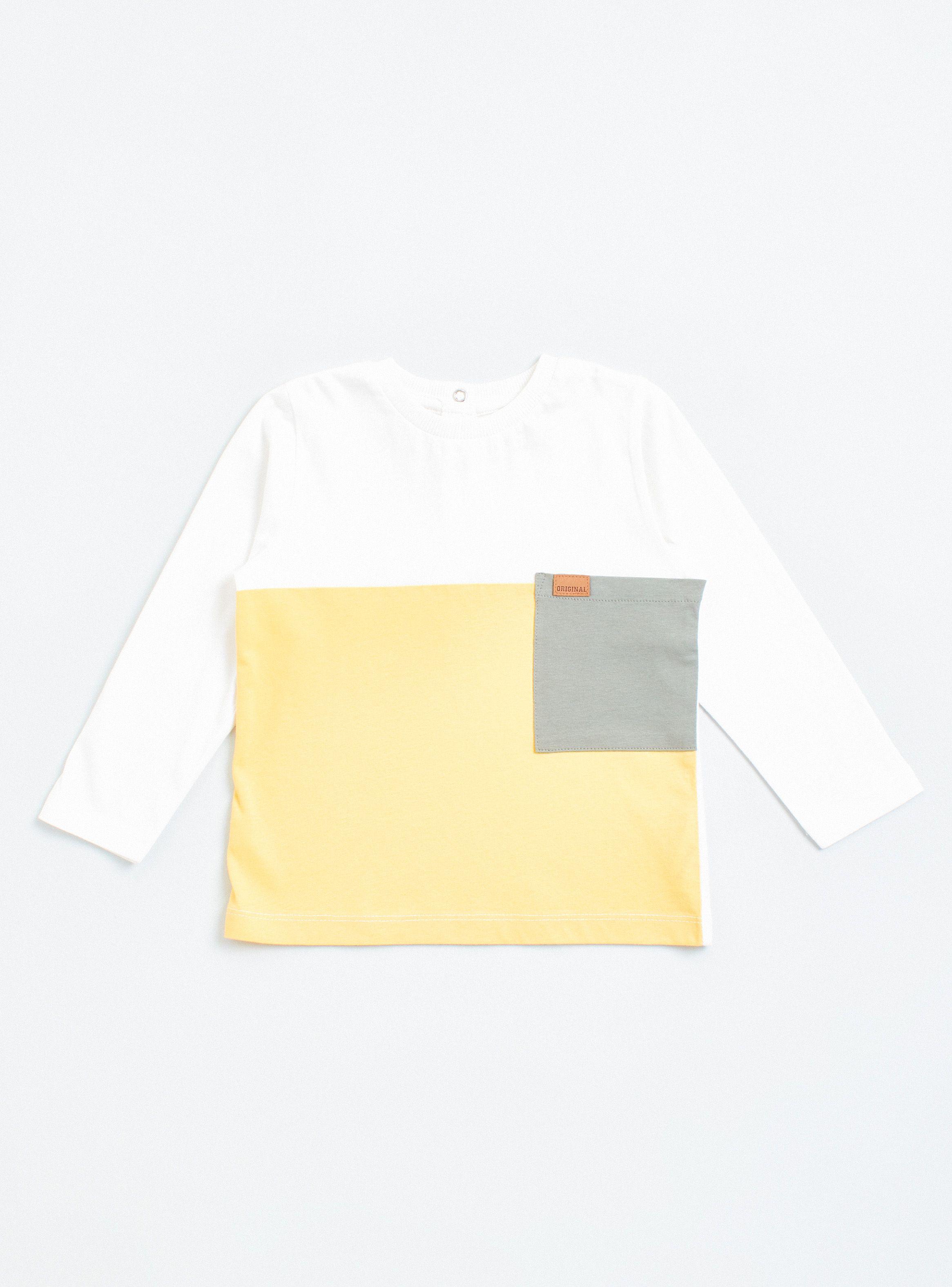 Polera Manga Larga Color Block Niño-0