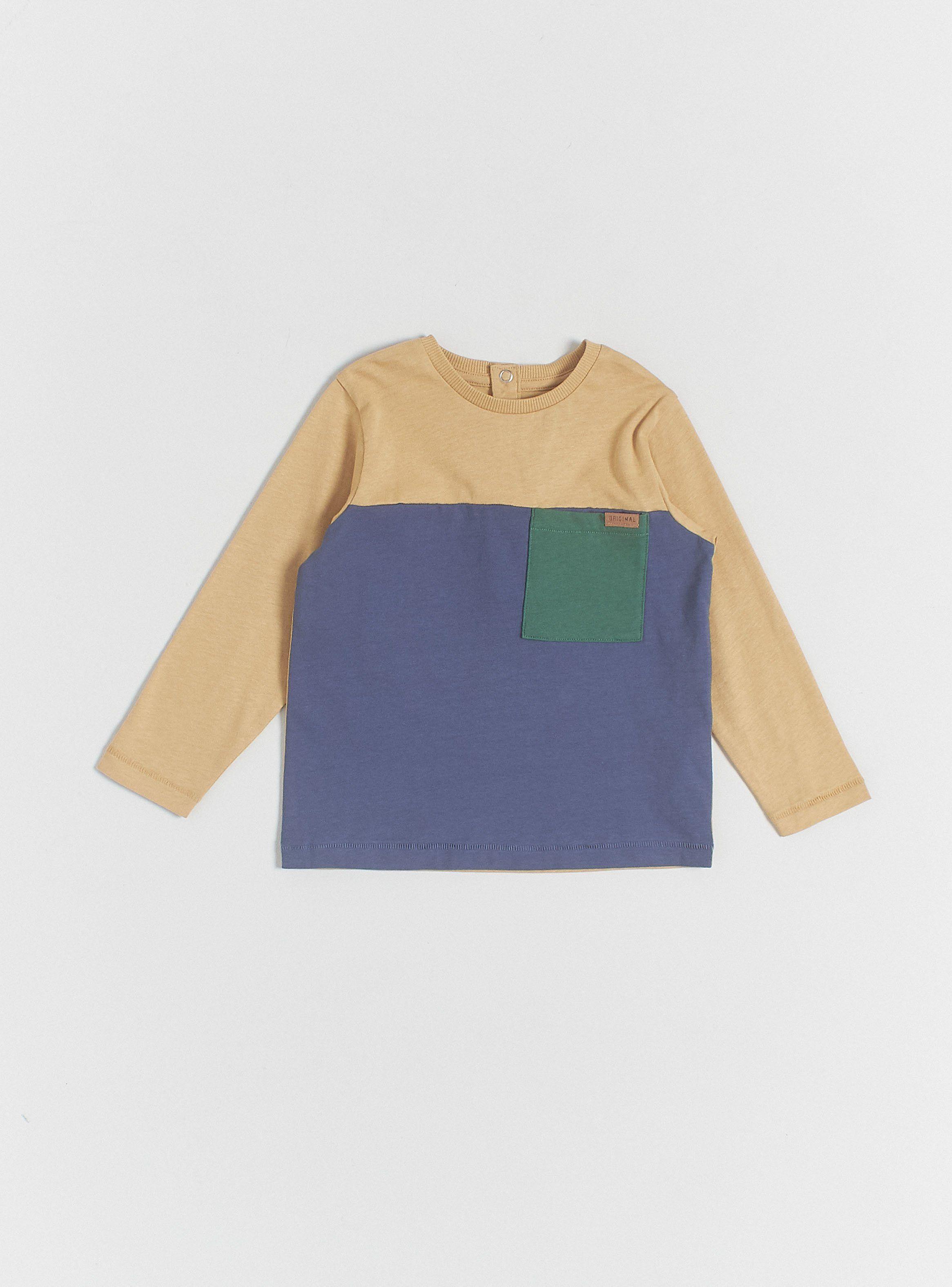 Polera Manga Larga Color Block Niño-0