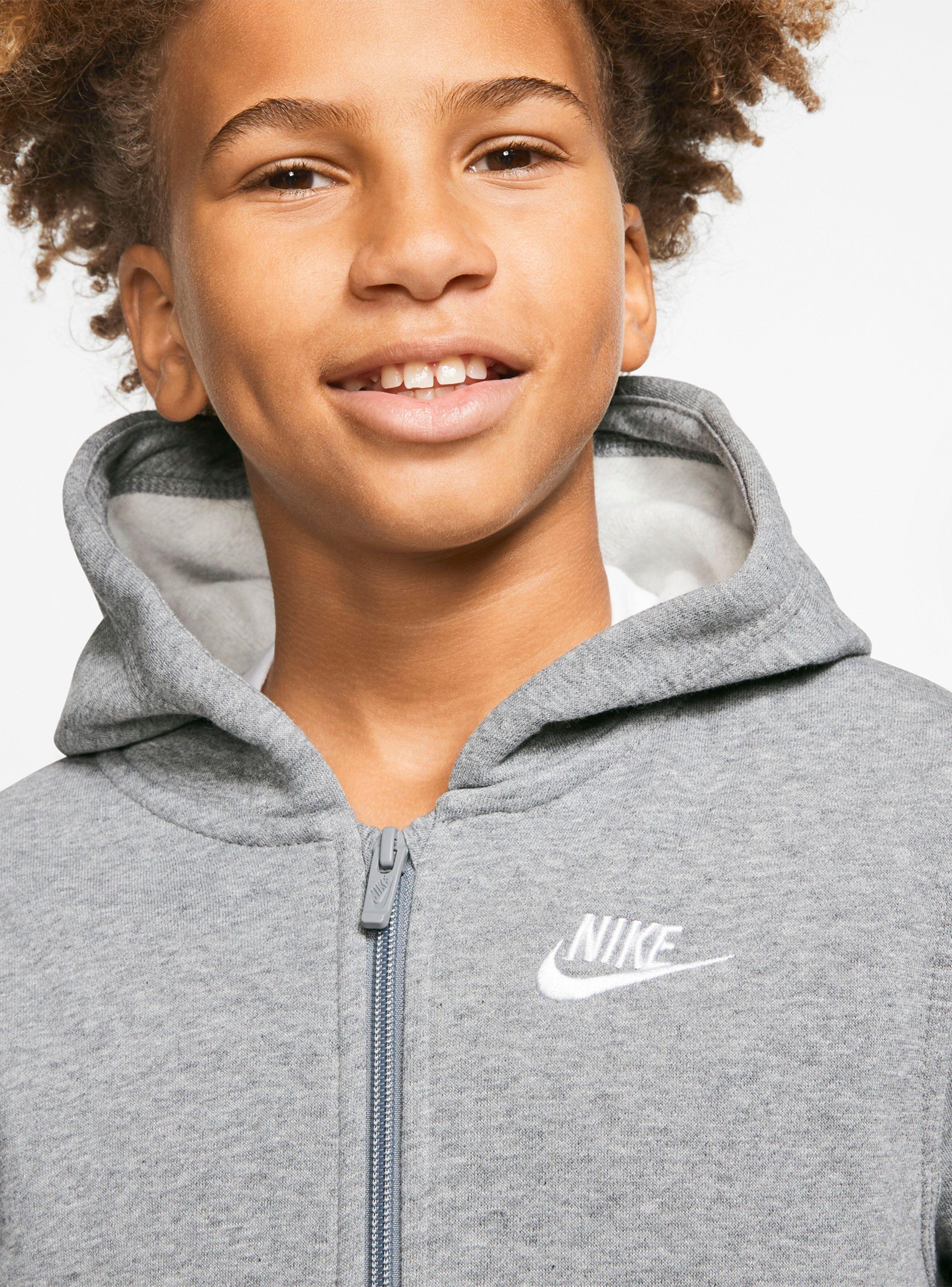 Polerón Gorro Niño Full Zipper Liso Nike-2