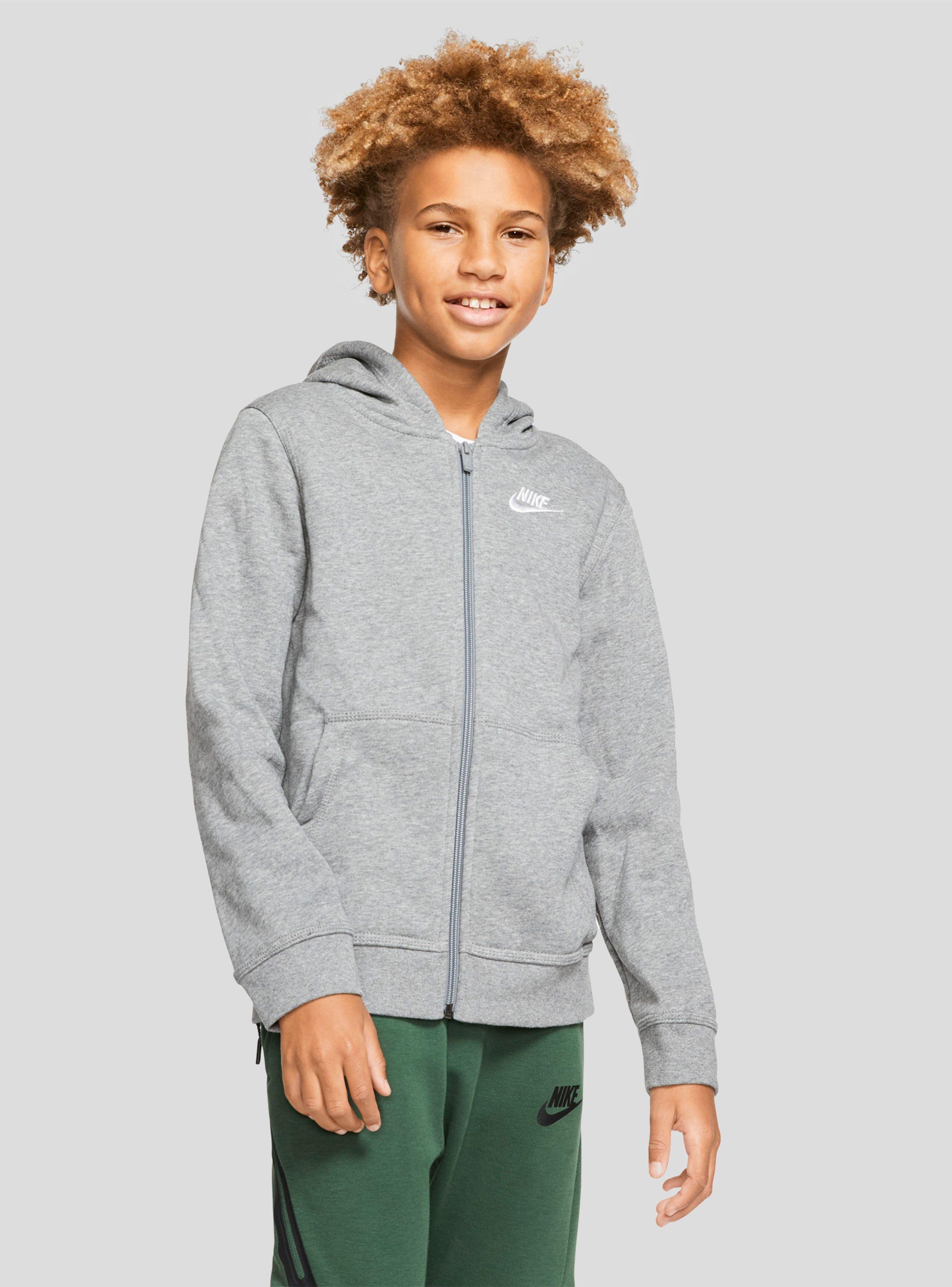 Polerón Gorro Niño Full Zipper Liso Nike-0