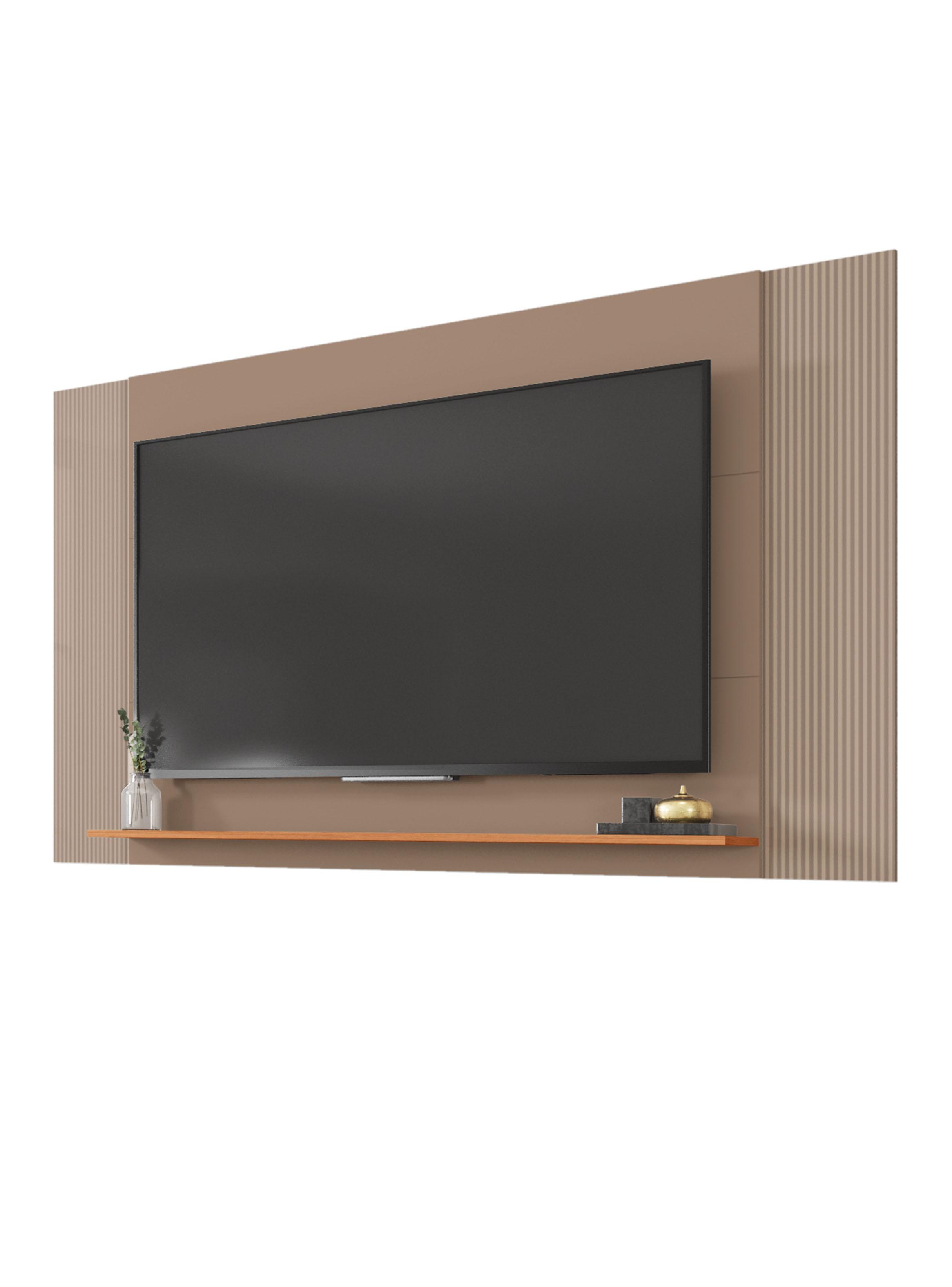Panel TV + Rack TV 1.3m Vitrina Gris-2