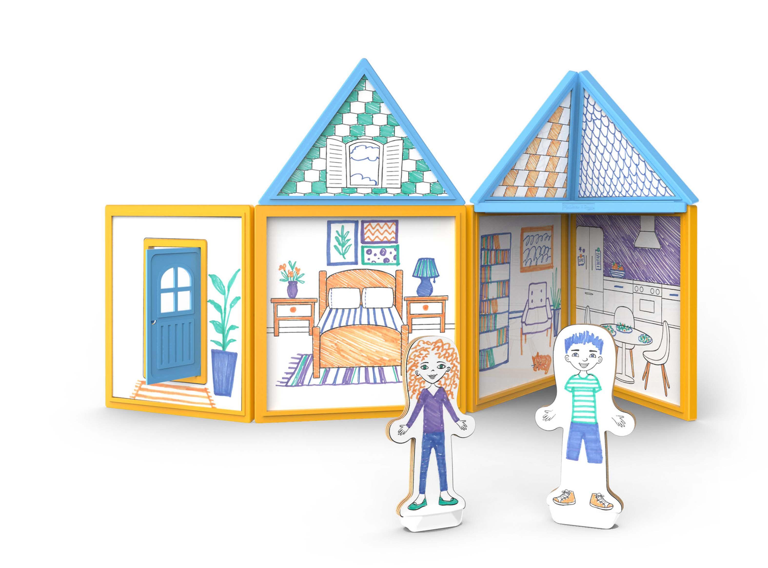 Melissa & Doug Magnetivity - Dibuja y construye una casa Caramba-2