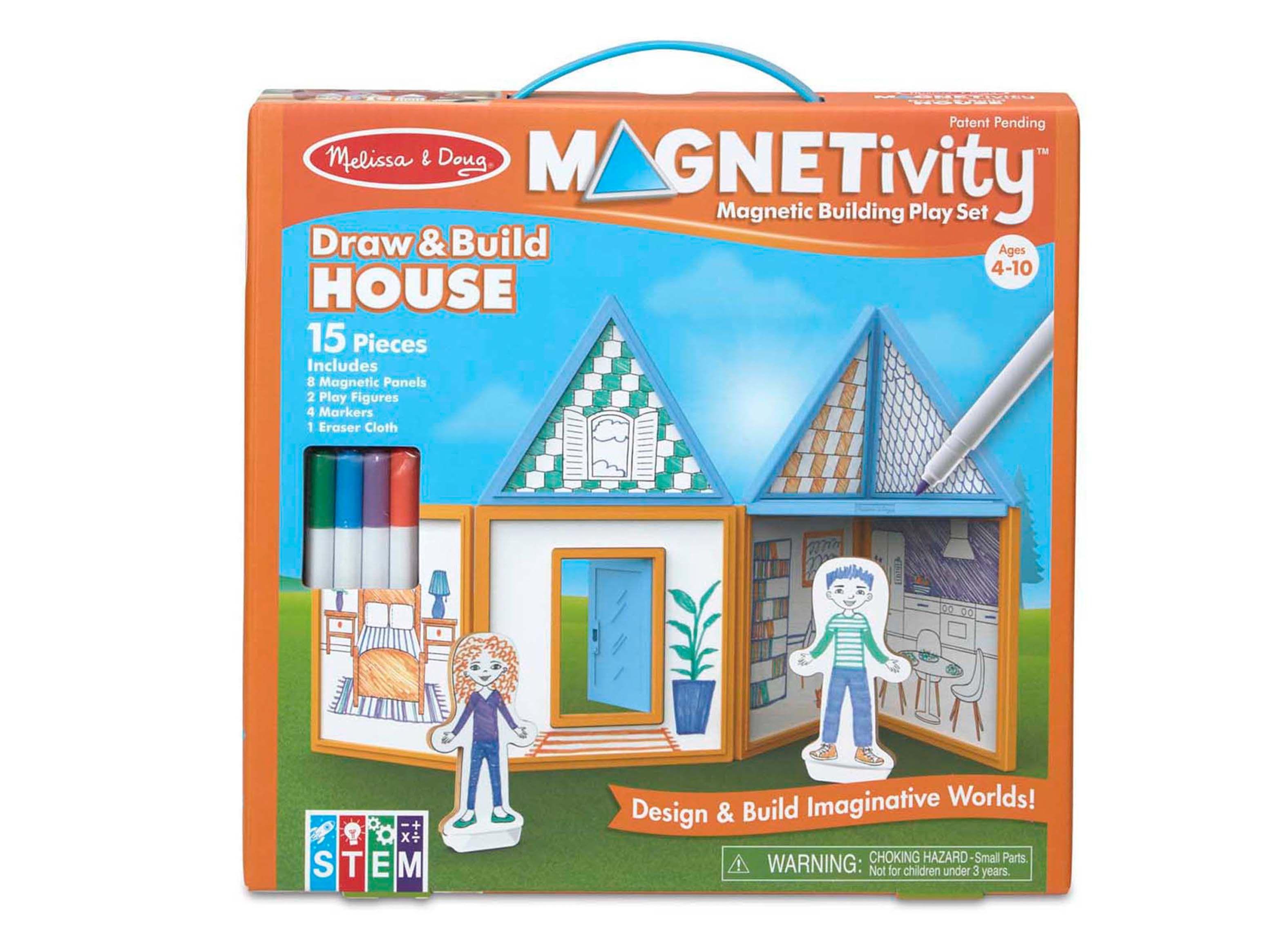 Melissa & Doug Magnetivity - Dibuja y construye una casa Caramba-0