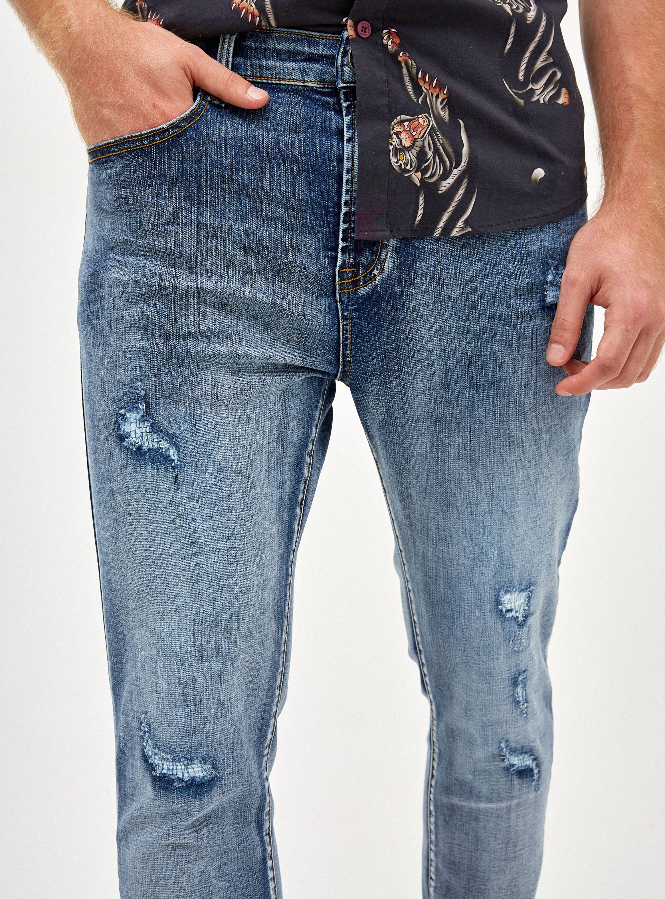 Jeans Pespuntes y Roturas Skinny Fit-2