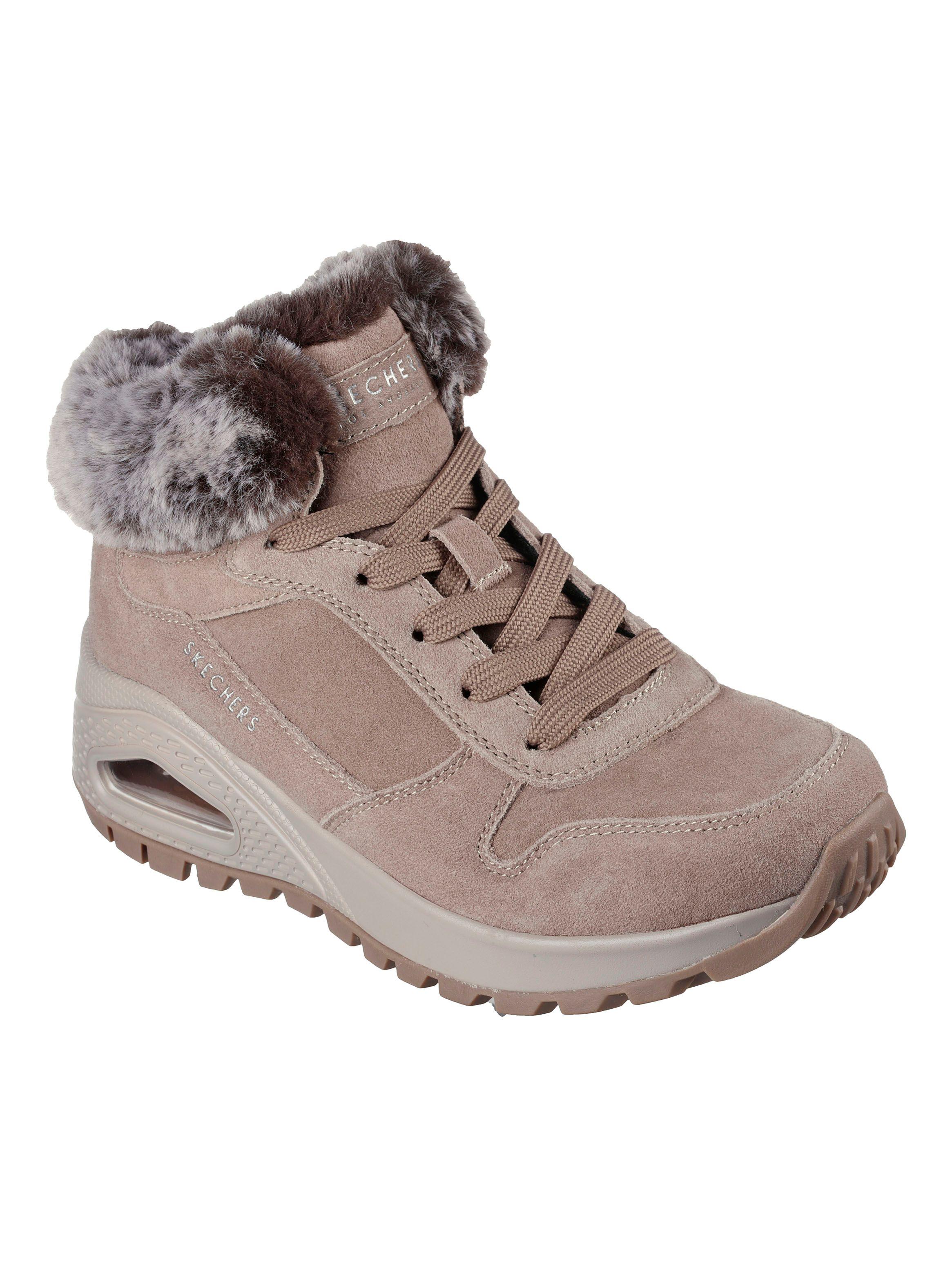 Botín Uno Rugged Wintriness Peludo Mujer-1
