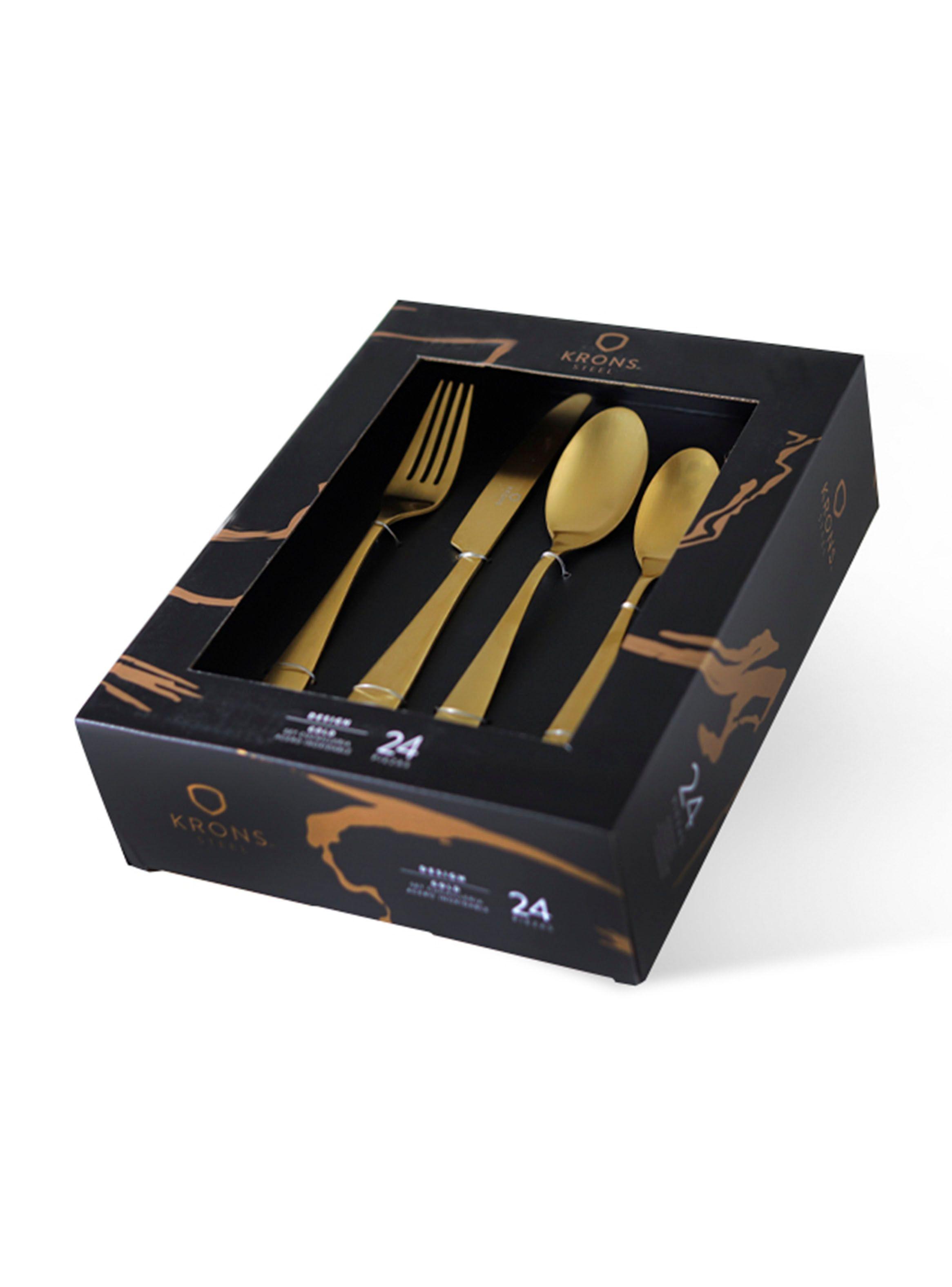 Set Krons Cuchilleria de 24 Piezas Dorado-2