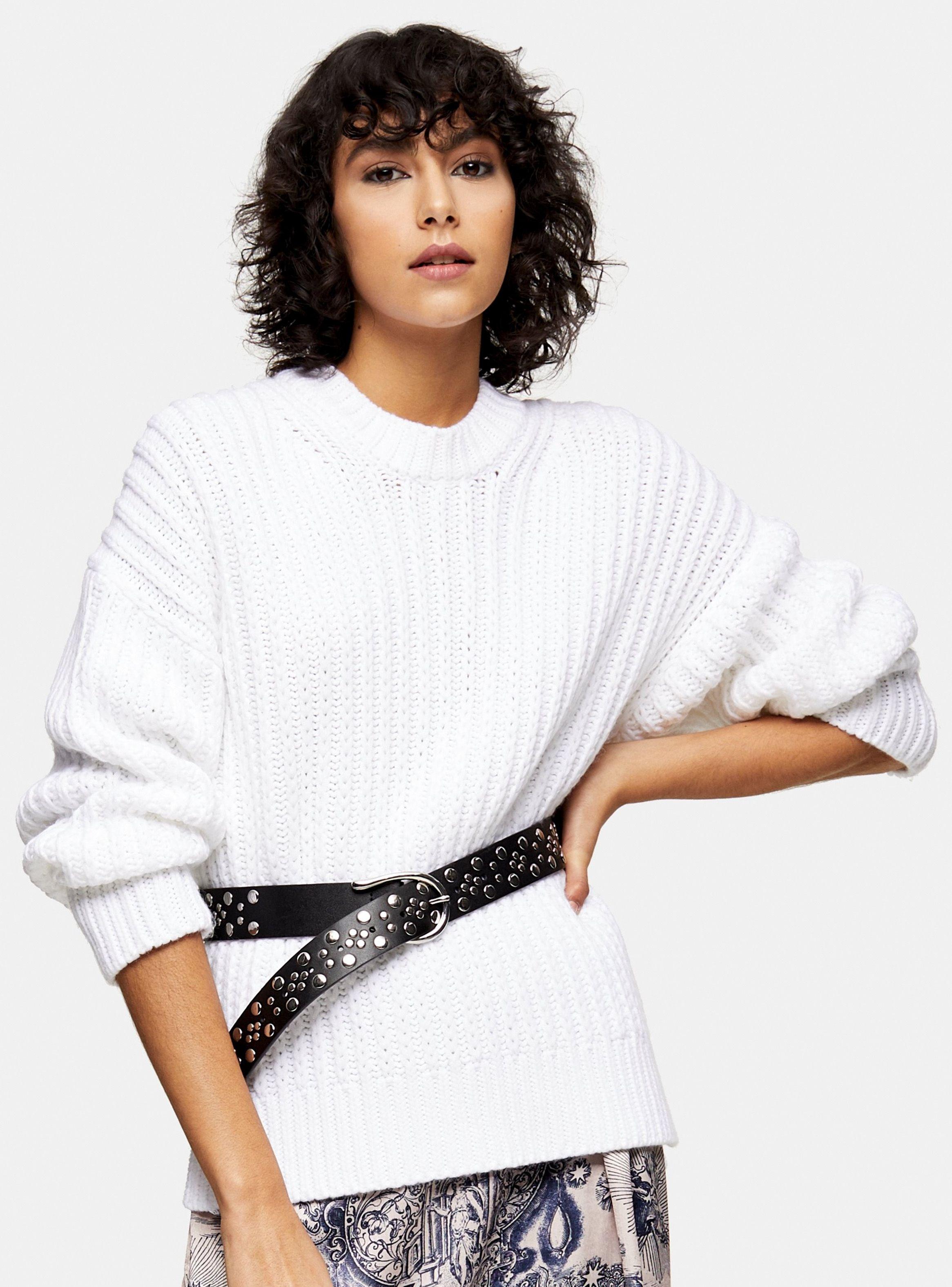 Chaleco Idol Ivory Split Side Fisherman Topshop-0