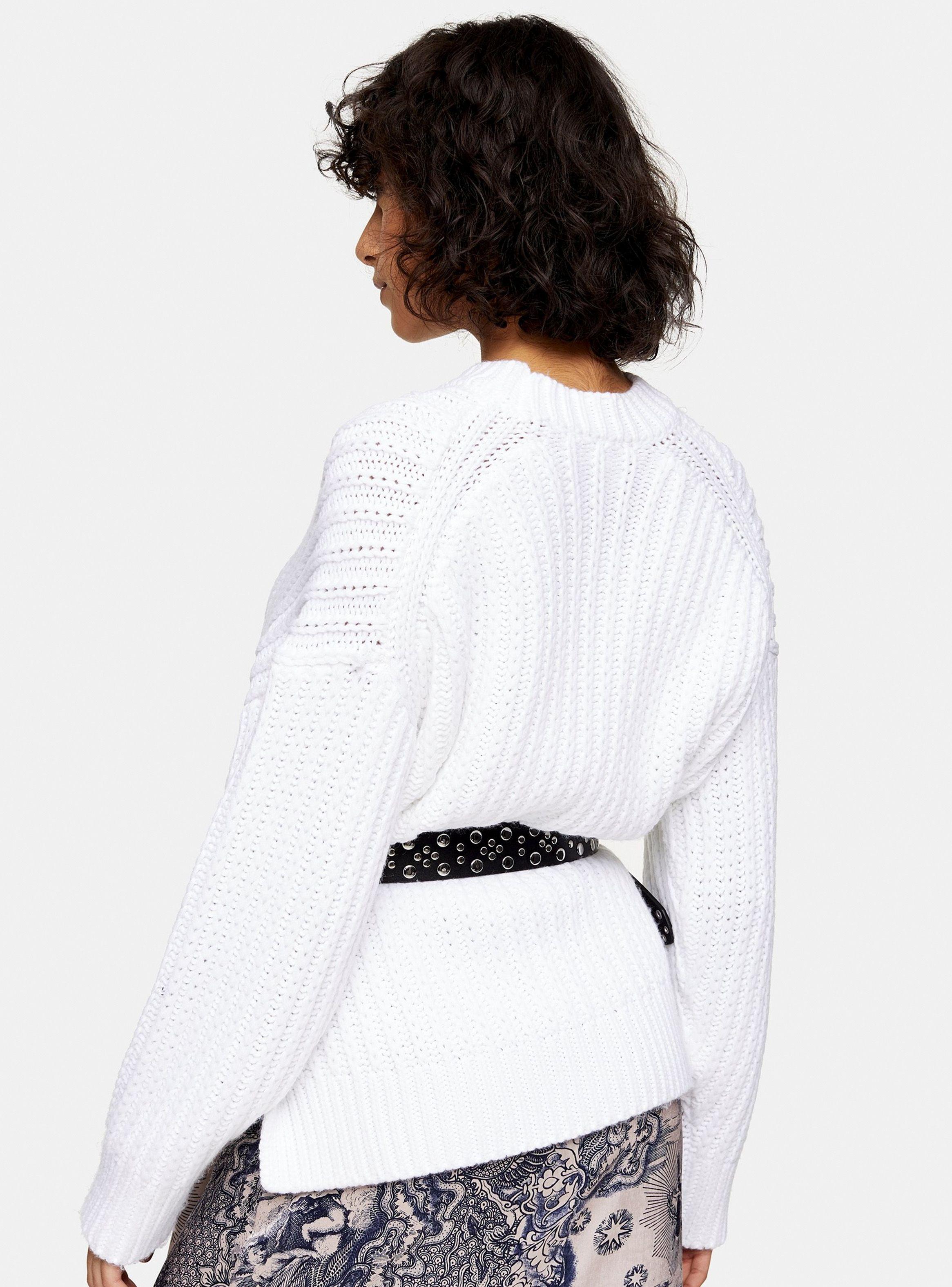 Chaleco Idol Ivory Split Side Fisherman Topshop-1