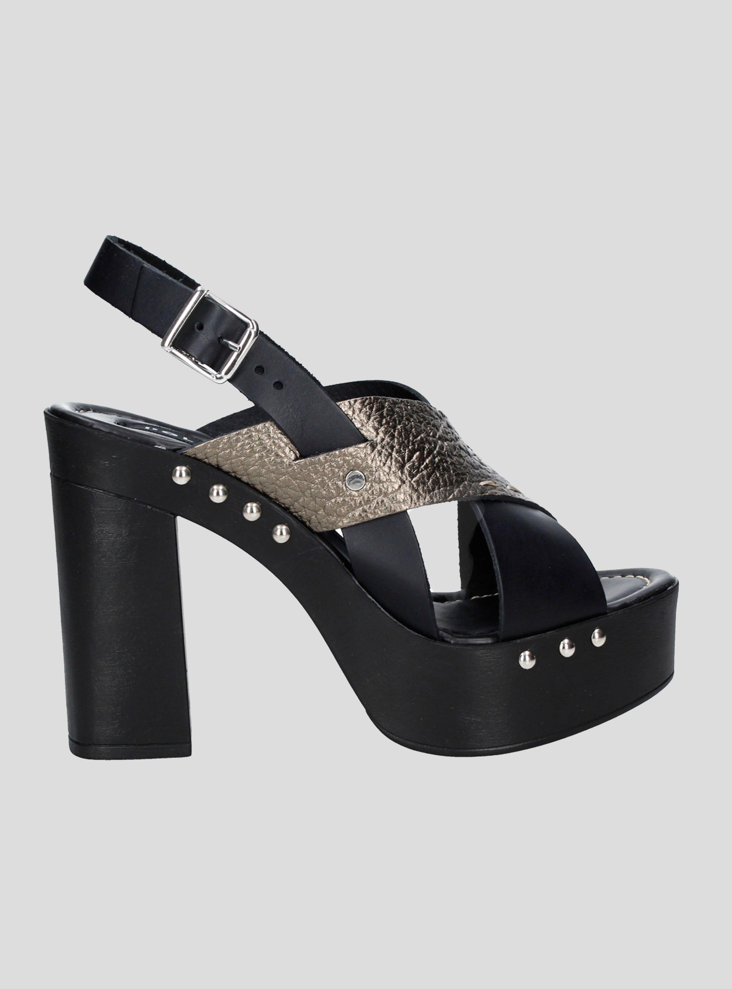 Sandalia Pollini Negra B185 Mujer-0