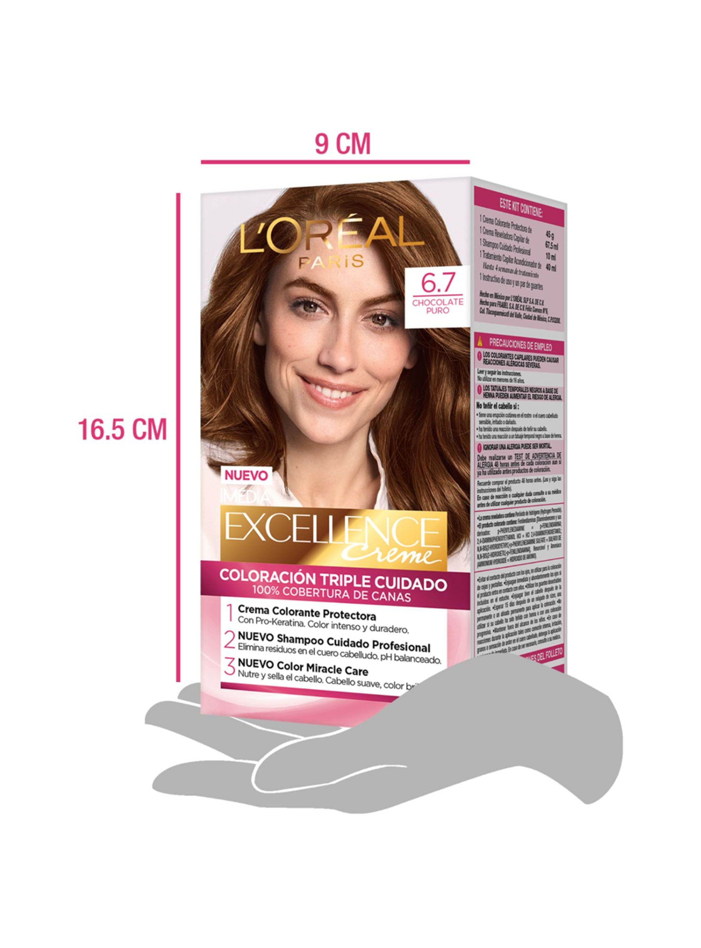 Tintura Excellence Cabello Creme 6.7 Chocolate Profundo-3