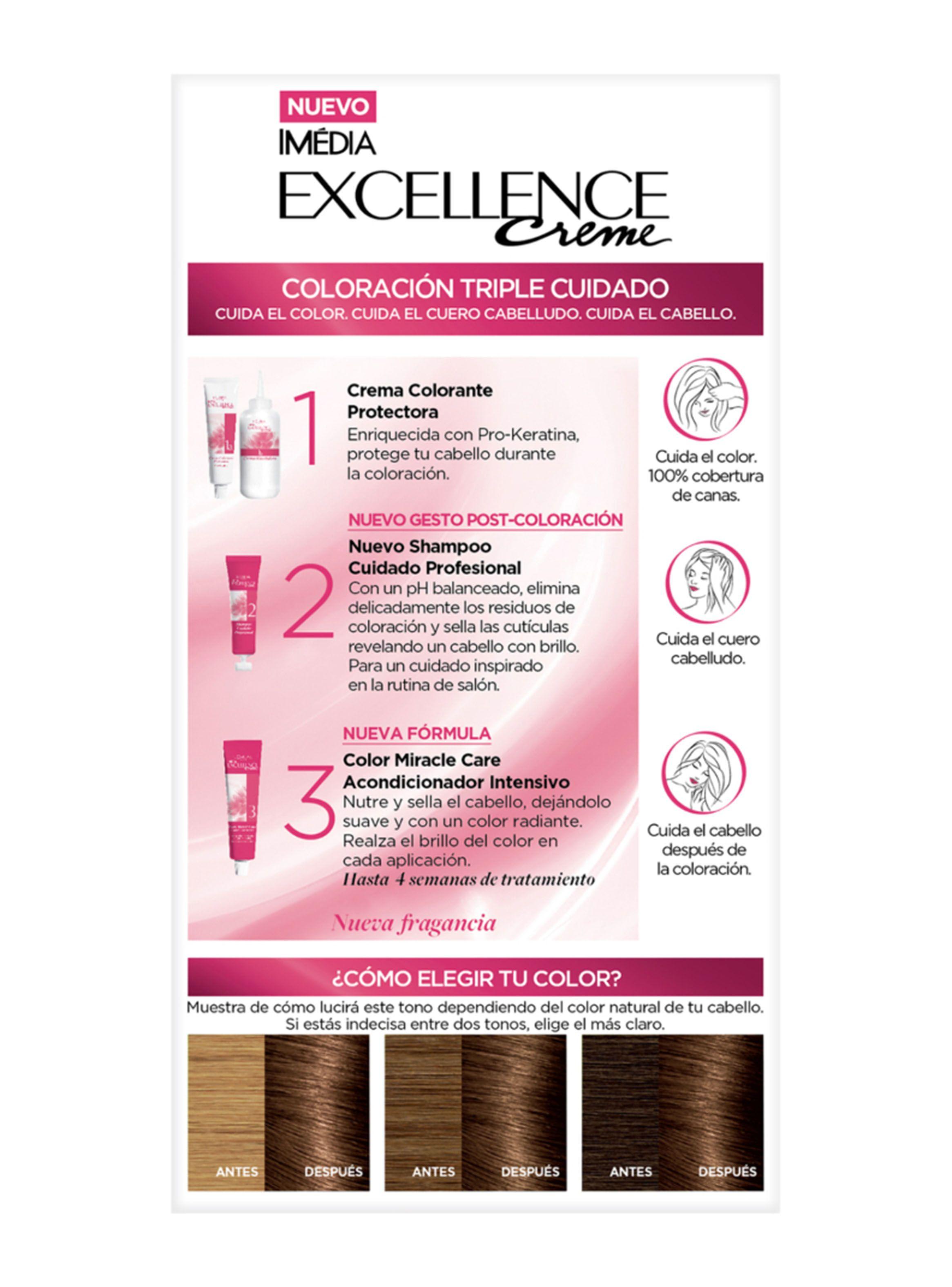 Tintura Excellence Cabello Creme 5.7 Chocolate Caramelo-5