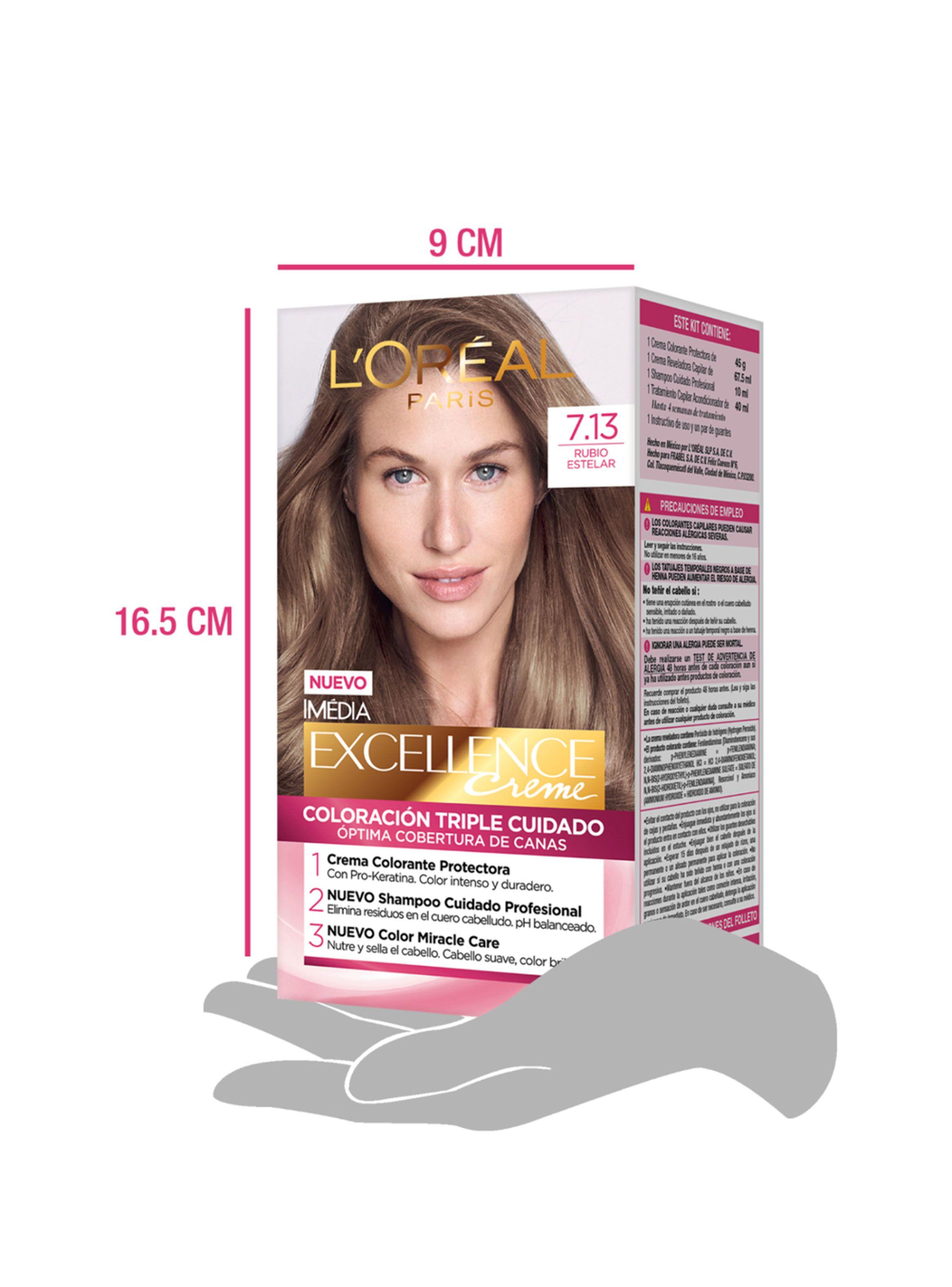 Tintura Excellence Cabello Blond Legends 7.13 Rubio Estelar-3