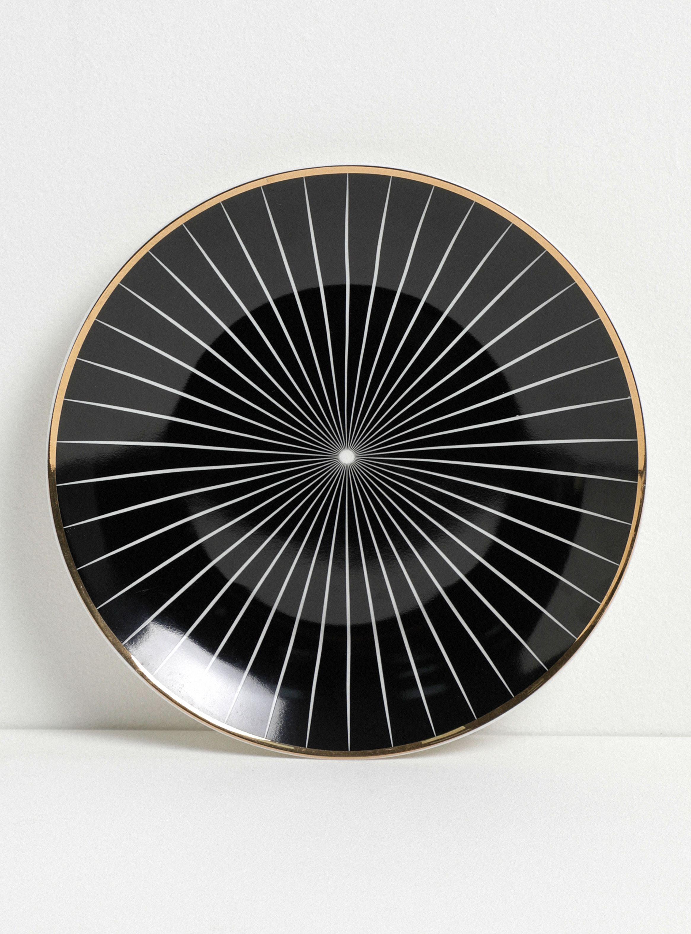 Plato Salad Glam Negro 20 cm-0