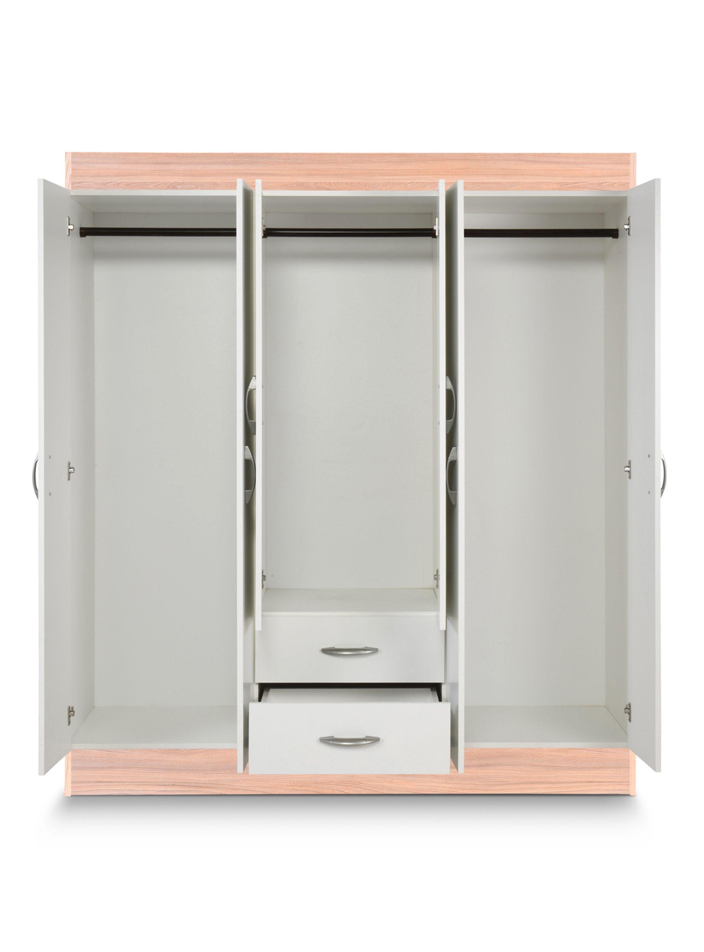 Clóset 6 puertas 2 Cajones Trancura Nogal/Blanco-2