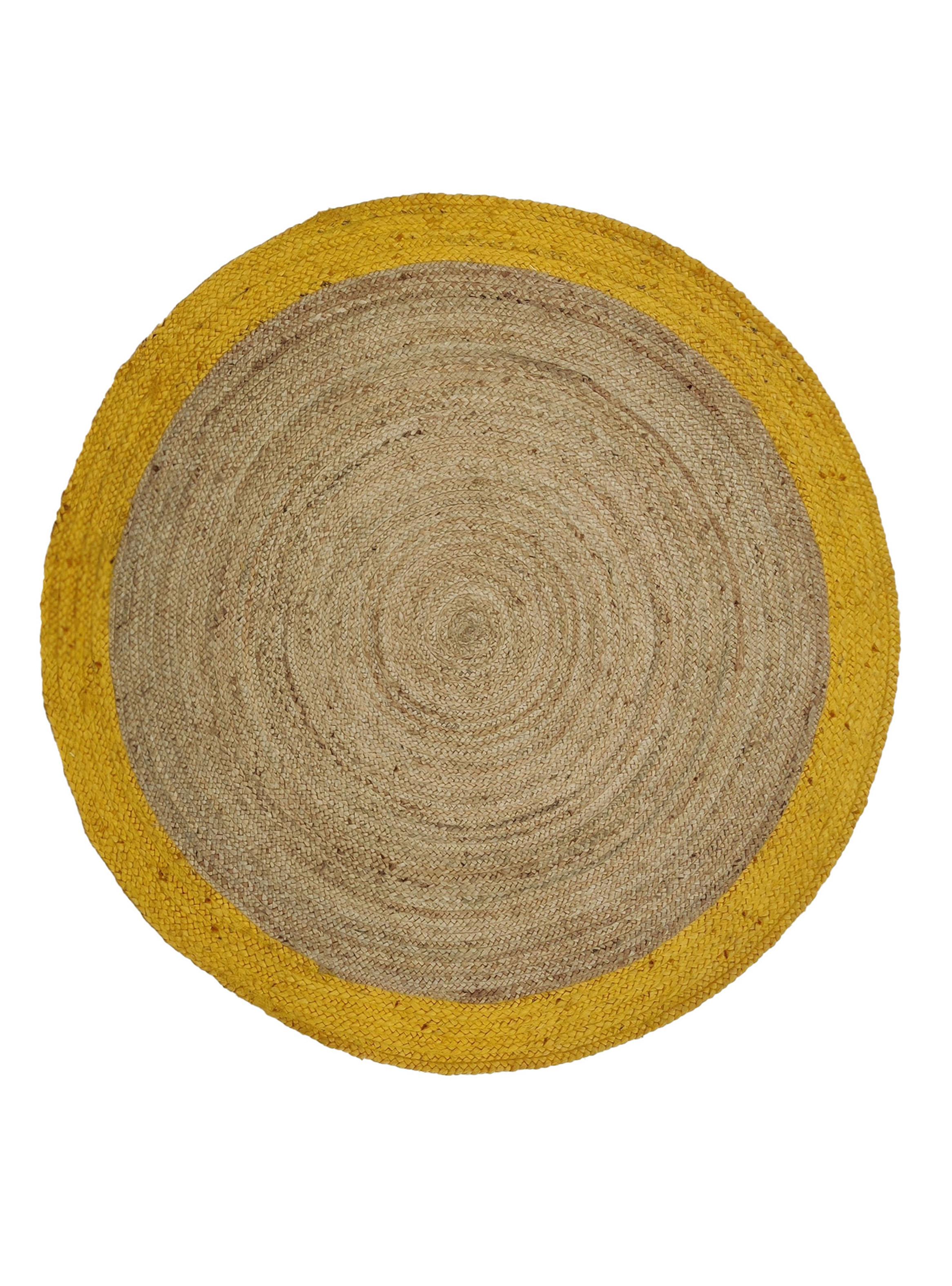 Alfombra Jute Redonda Cancun 150x150 cm Mostaza-0
