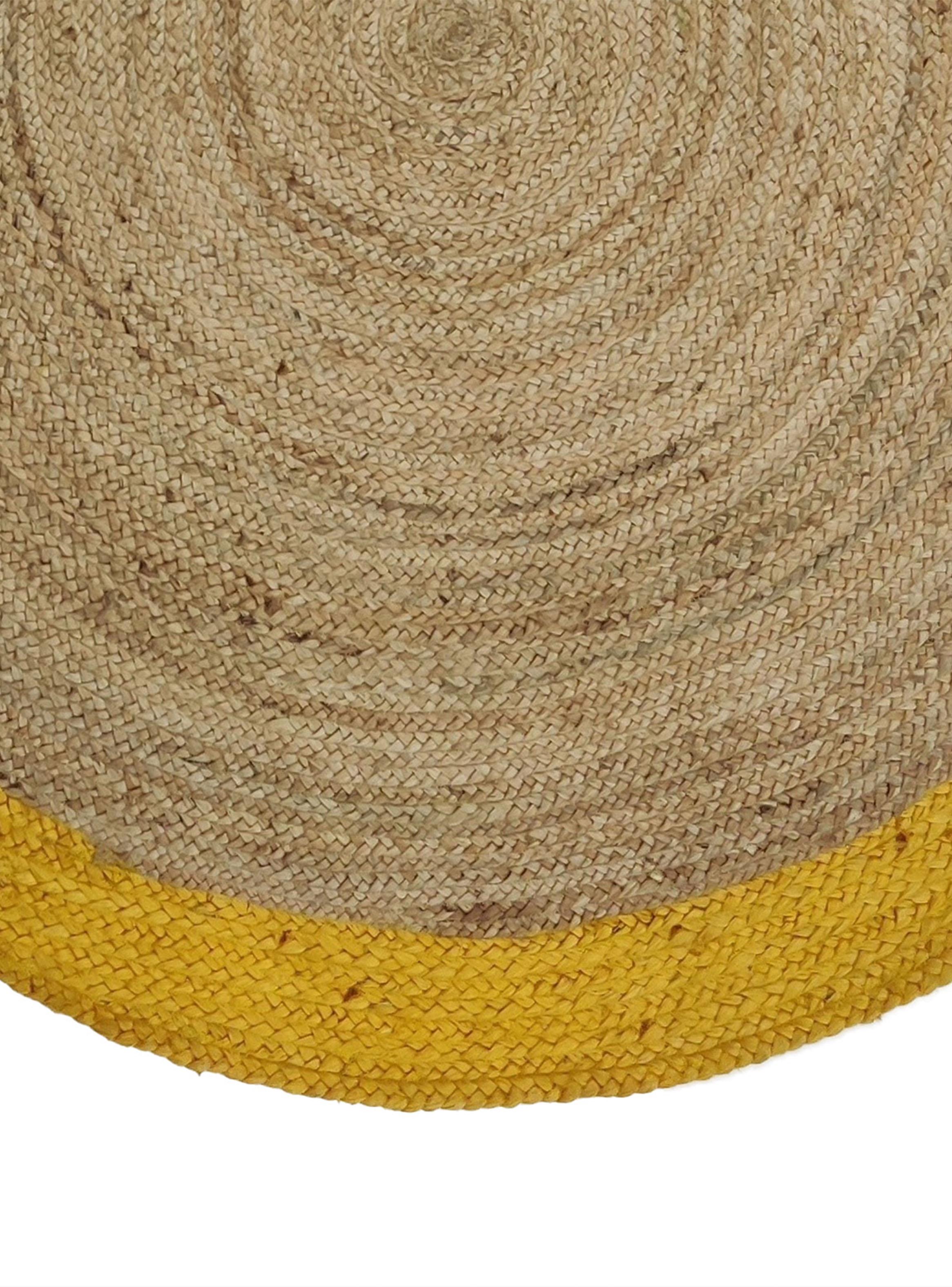 Alfombra Jute Redonda Cancun 150x150 cm Mostaza-1