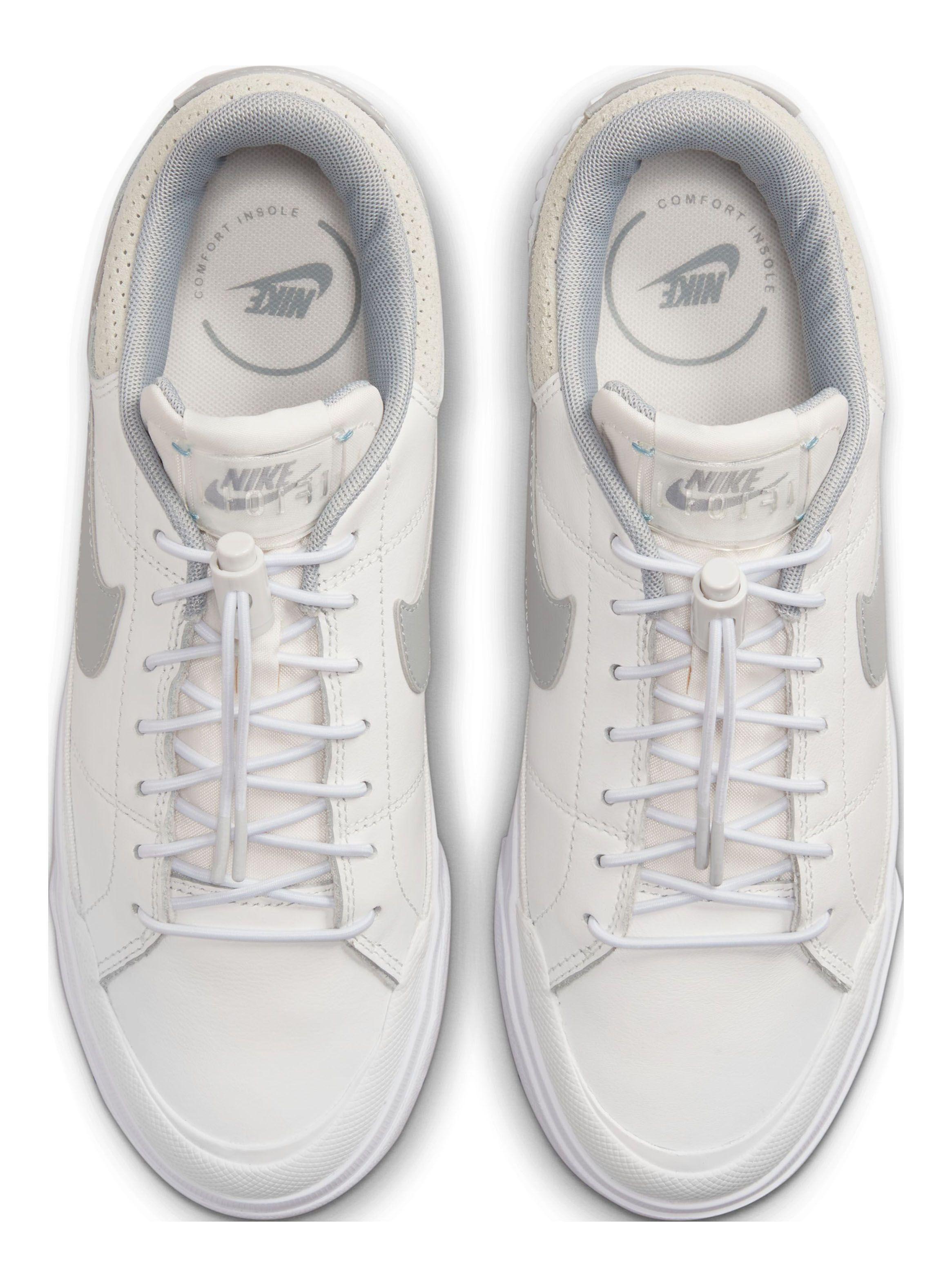 Zapatilla Urbana Aterciopelada Court Legacy Lift Mujer-3