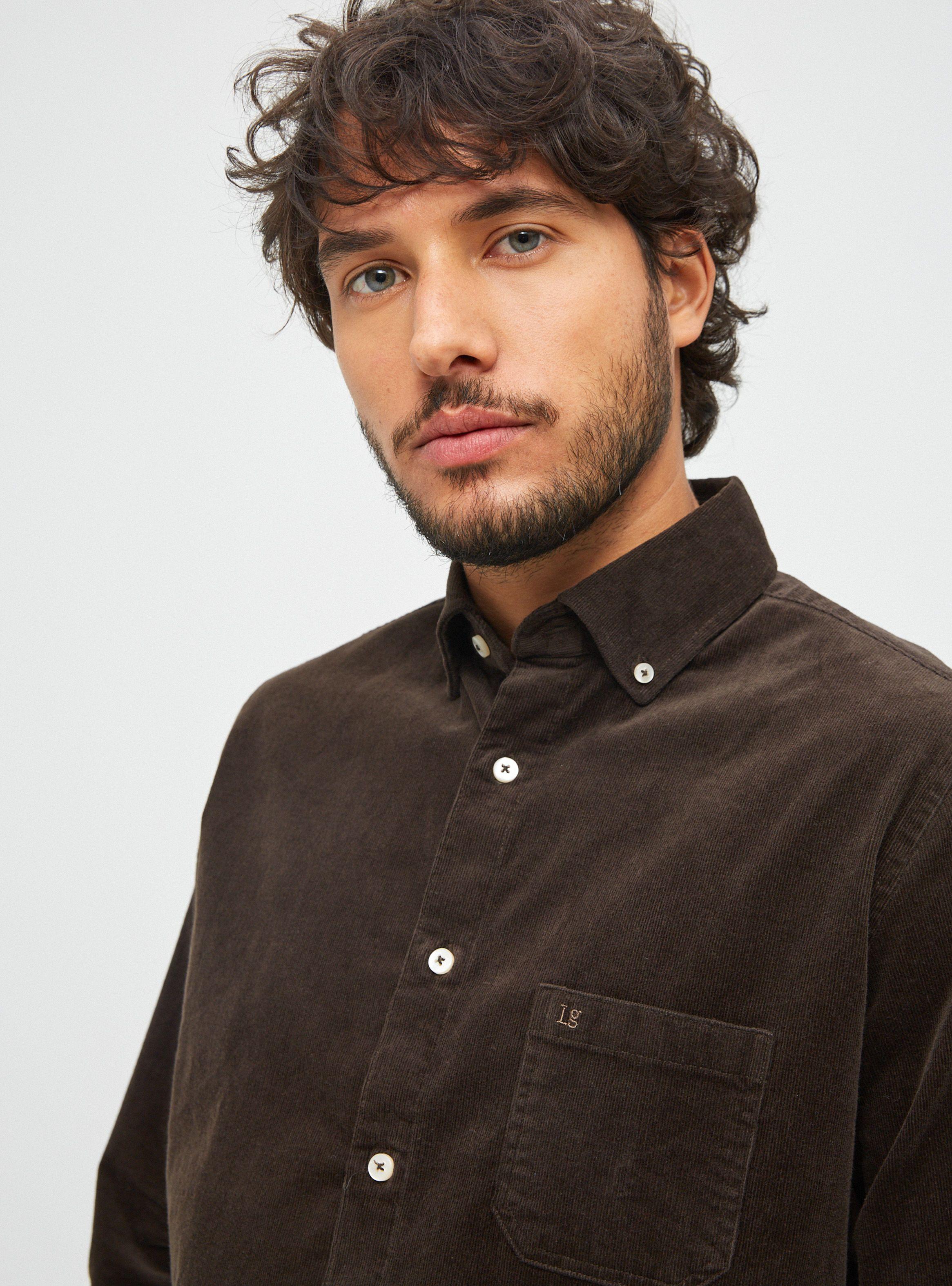 Camisa  Cotelé  Print Manga Larga-2